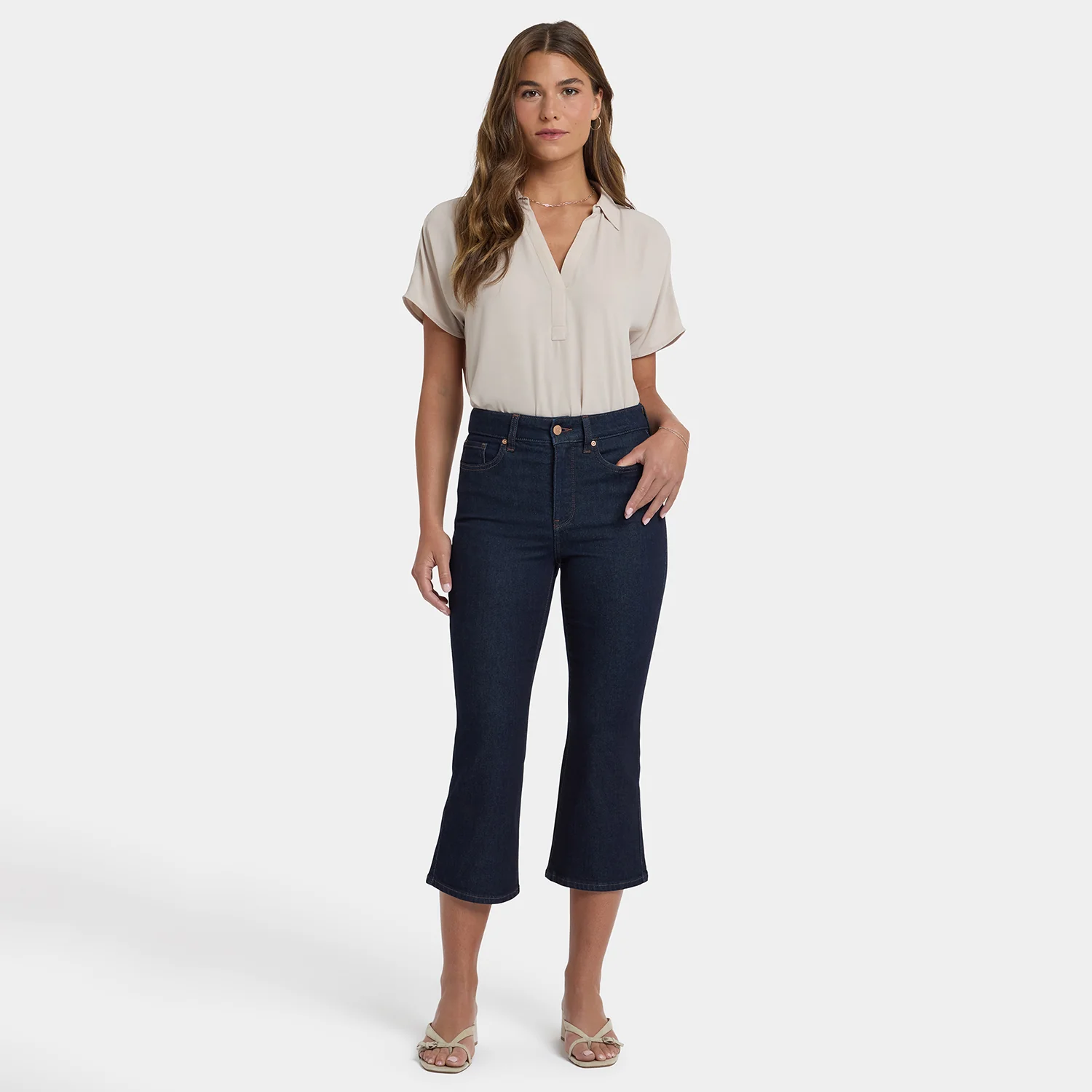 Monica Kick Flare Crop Jeans - Magical - Image 7