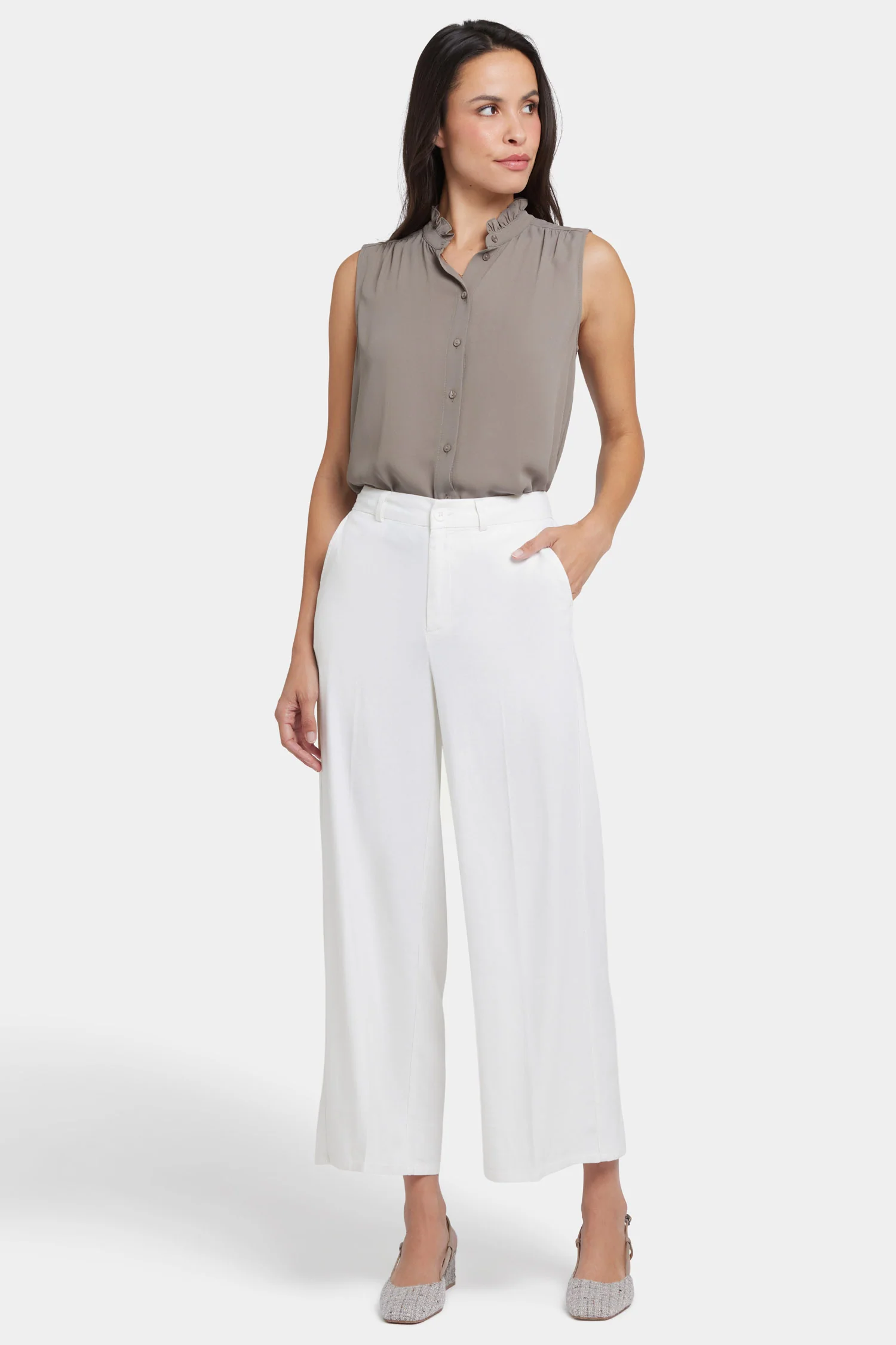 Morgan Trouser Pants - White - Image 4