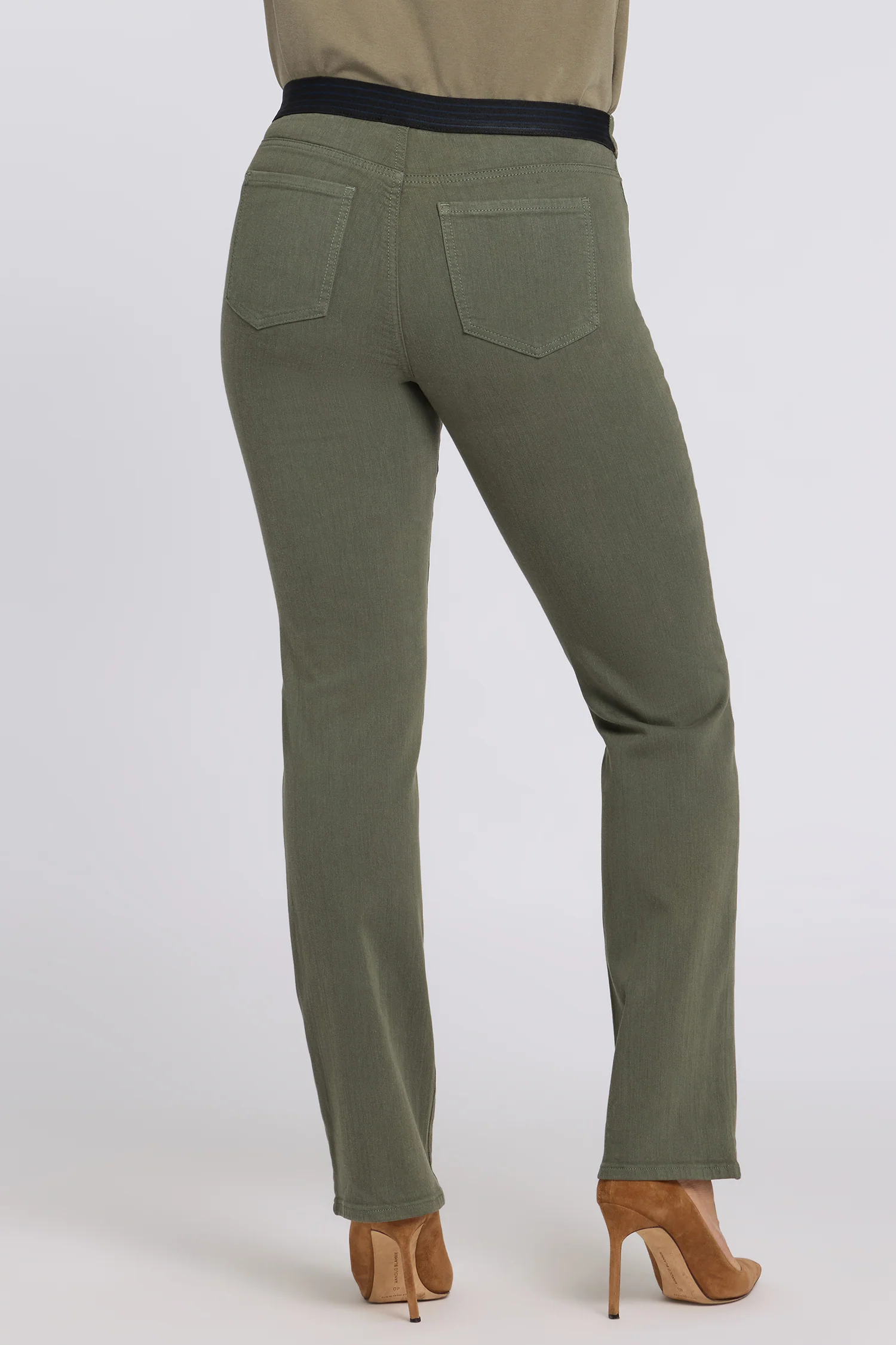 No Gapper™ Marilyn Straight Jeans - Desert Green - Image 3