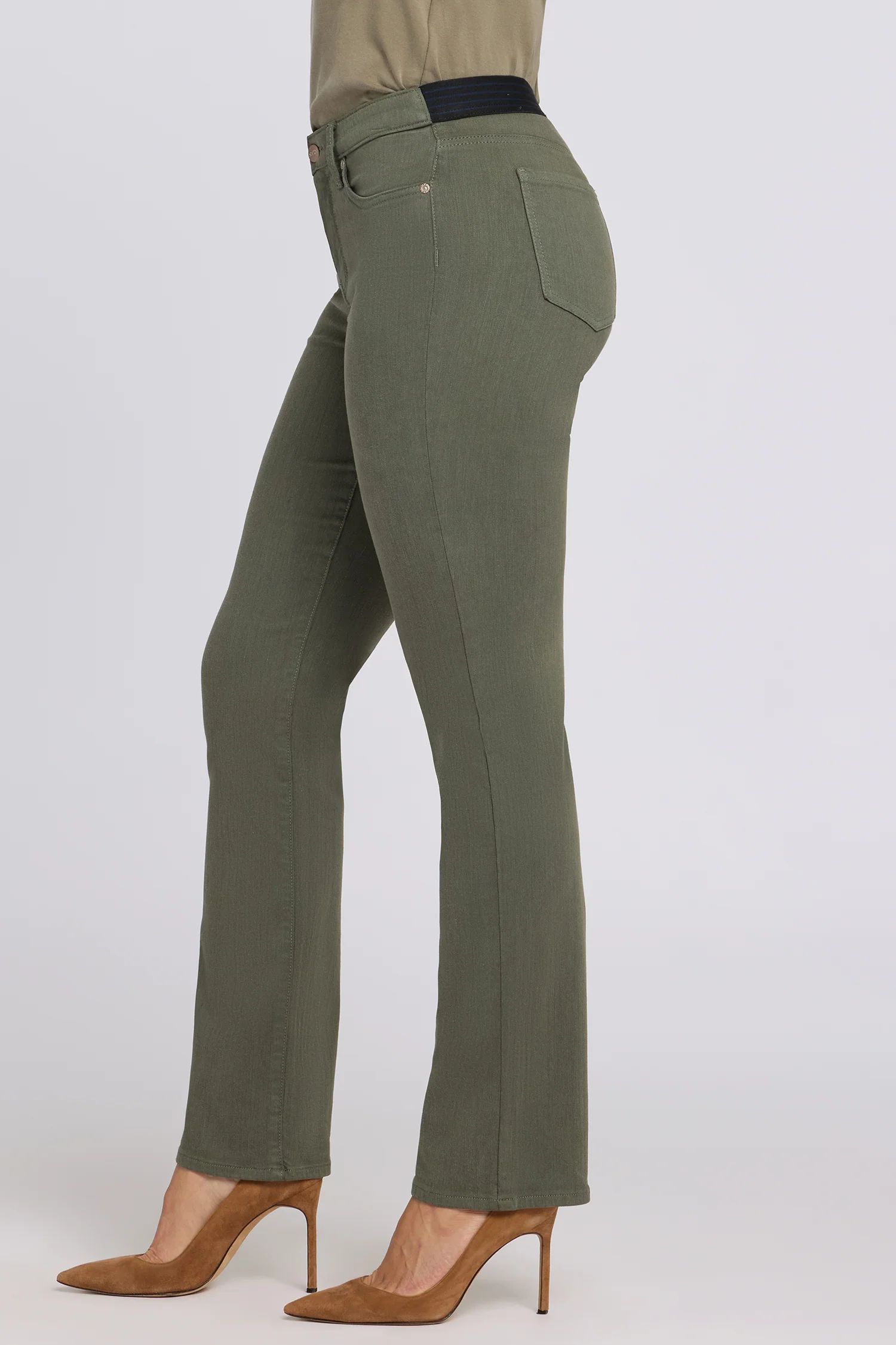 No Gapper™ Marilyn Straight Jeans - Desert Green - Image 4