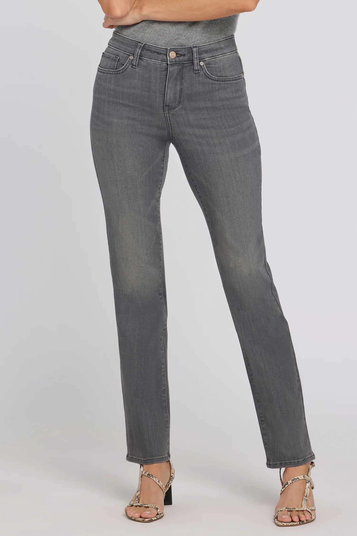 No Gapper™ Marilyn Straight Jeans - Dusty Ash - Image 5