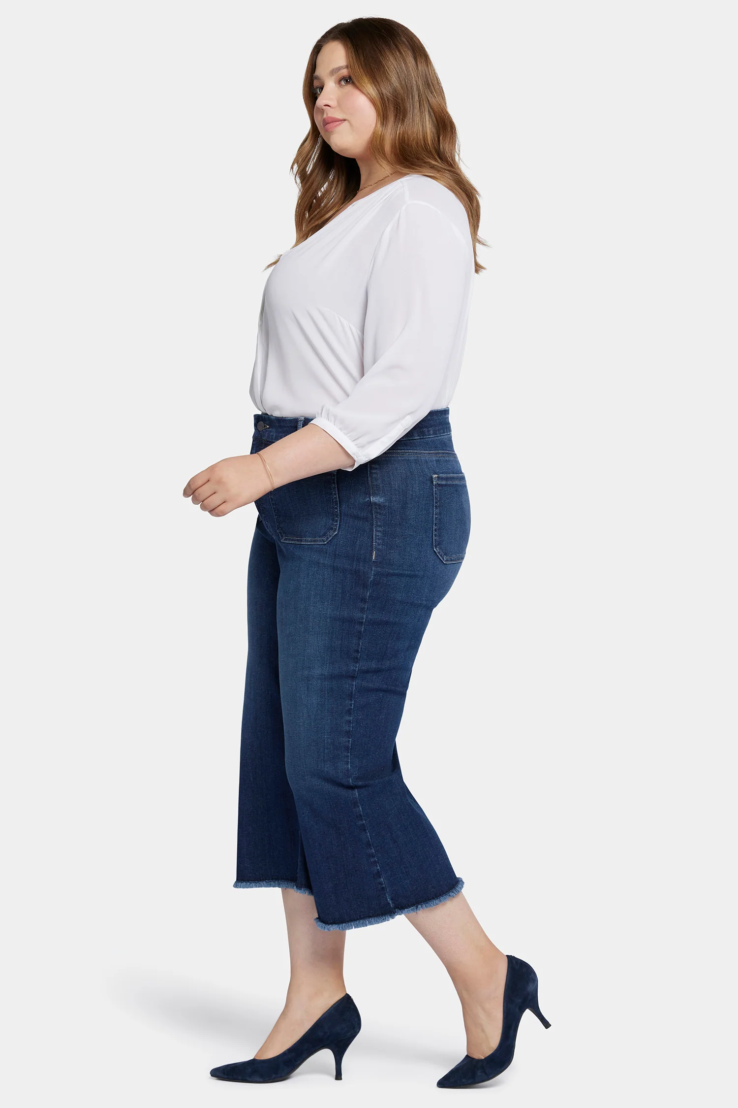 Patchie Wide Leg Capri Jeans In Petite Plus Size - Fanciful - Image 5