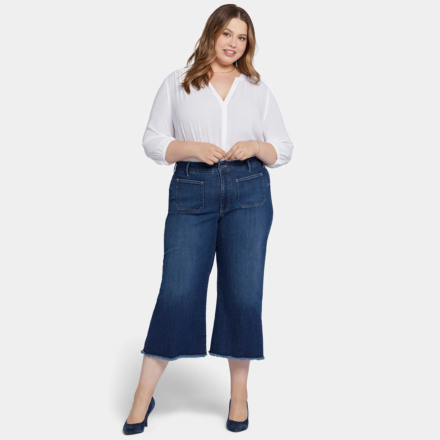 Patchie Wide Leg Capri Jeans In Petite Plus Size - Fanciful - Image 7