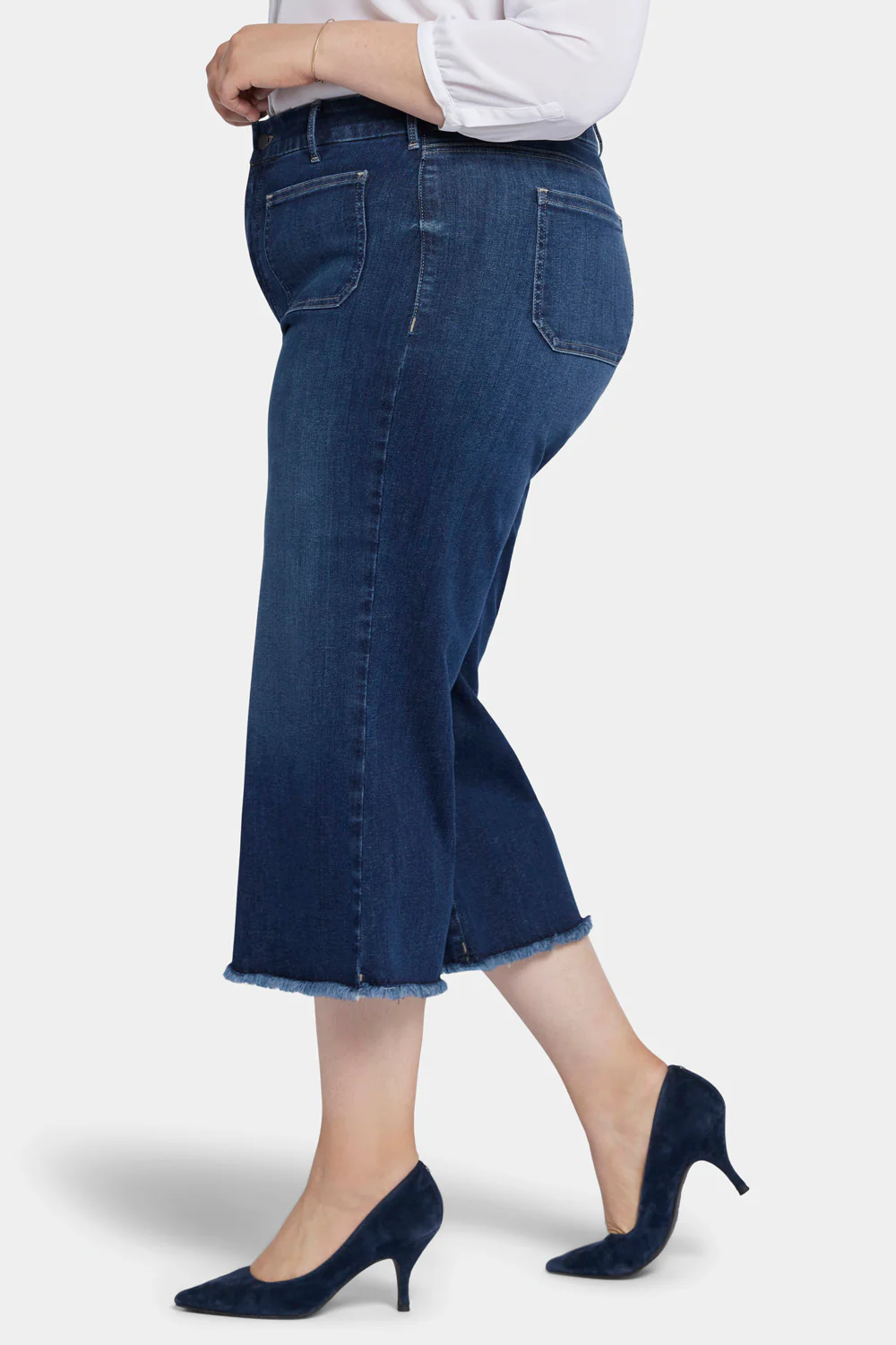 Patchie Wide Leg Capri Jeans In Plus Size - Fanciful - Image 3