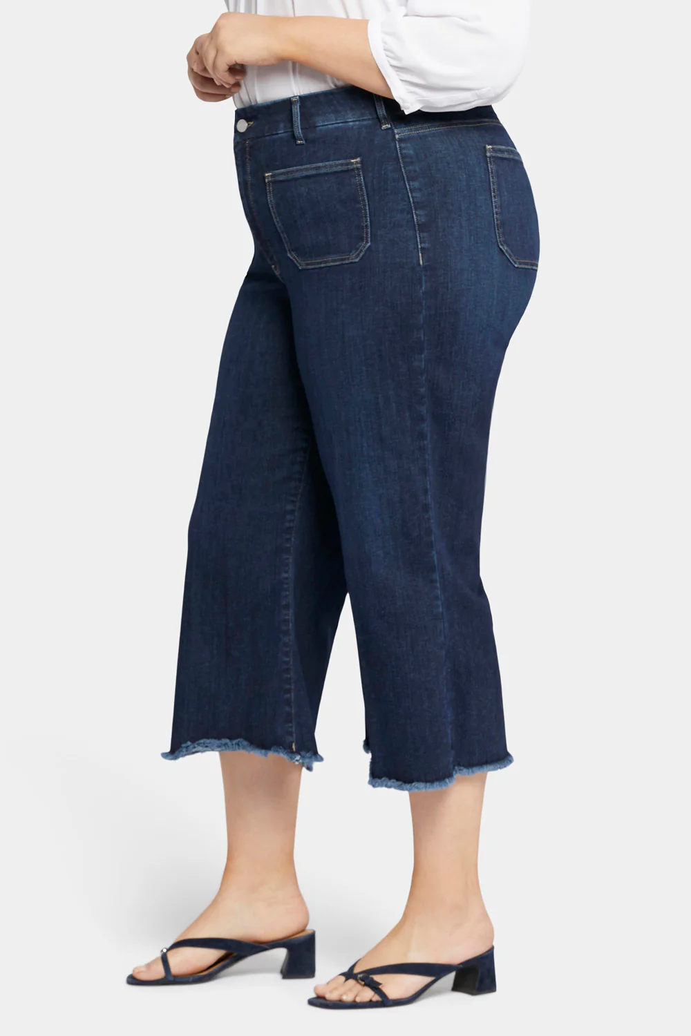 Patchie Wide Leg Capri Jeans In Plus Size - Sublime - Image 3