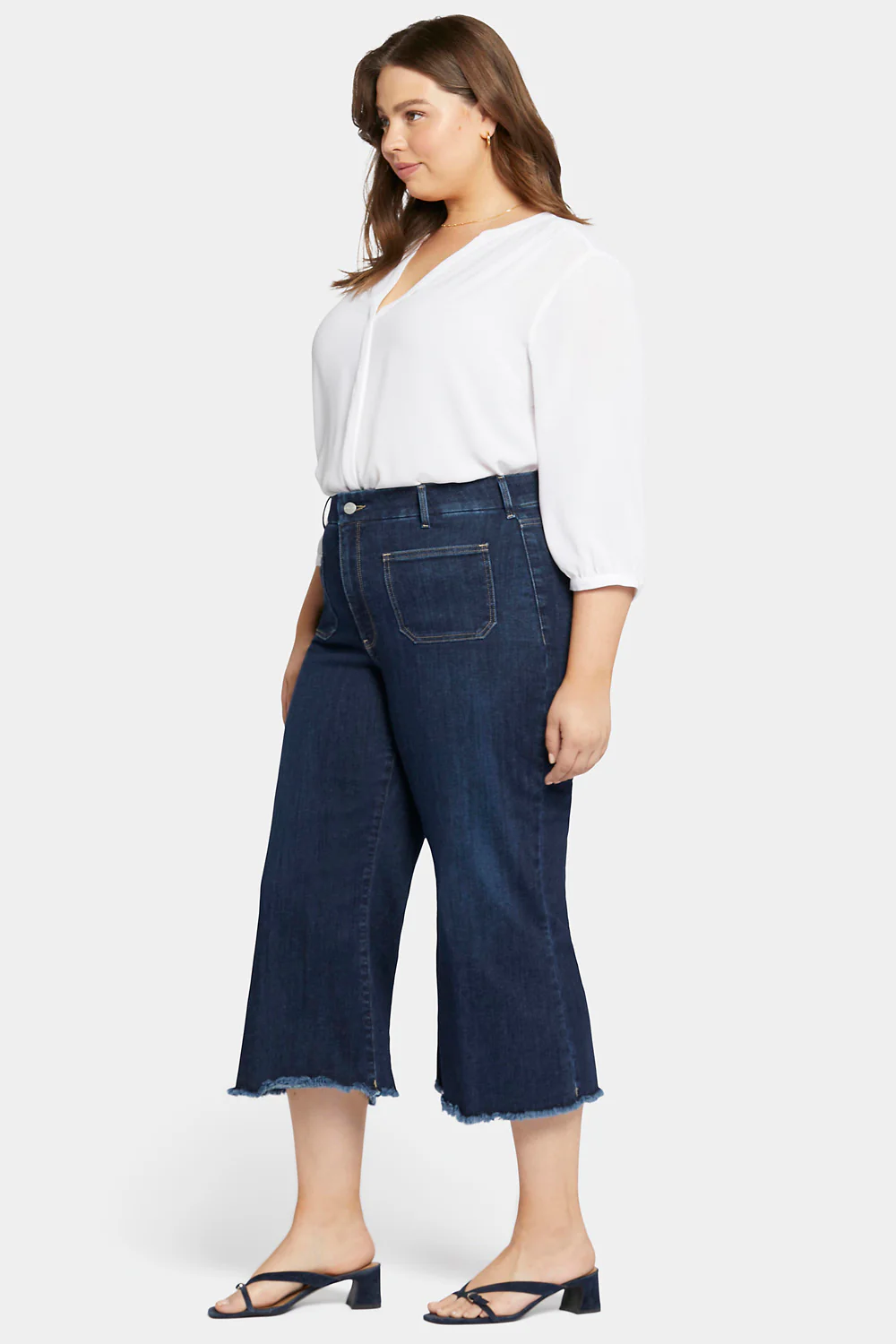 Patchie Wide Leg Capri Jeans In Plus Size - Sublime - Image 5