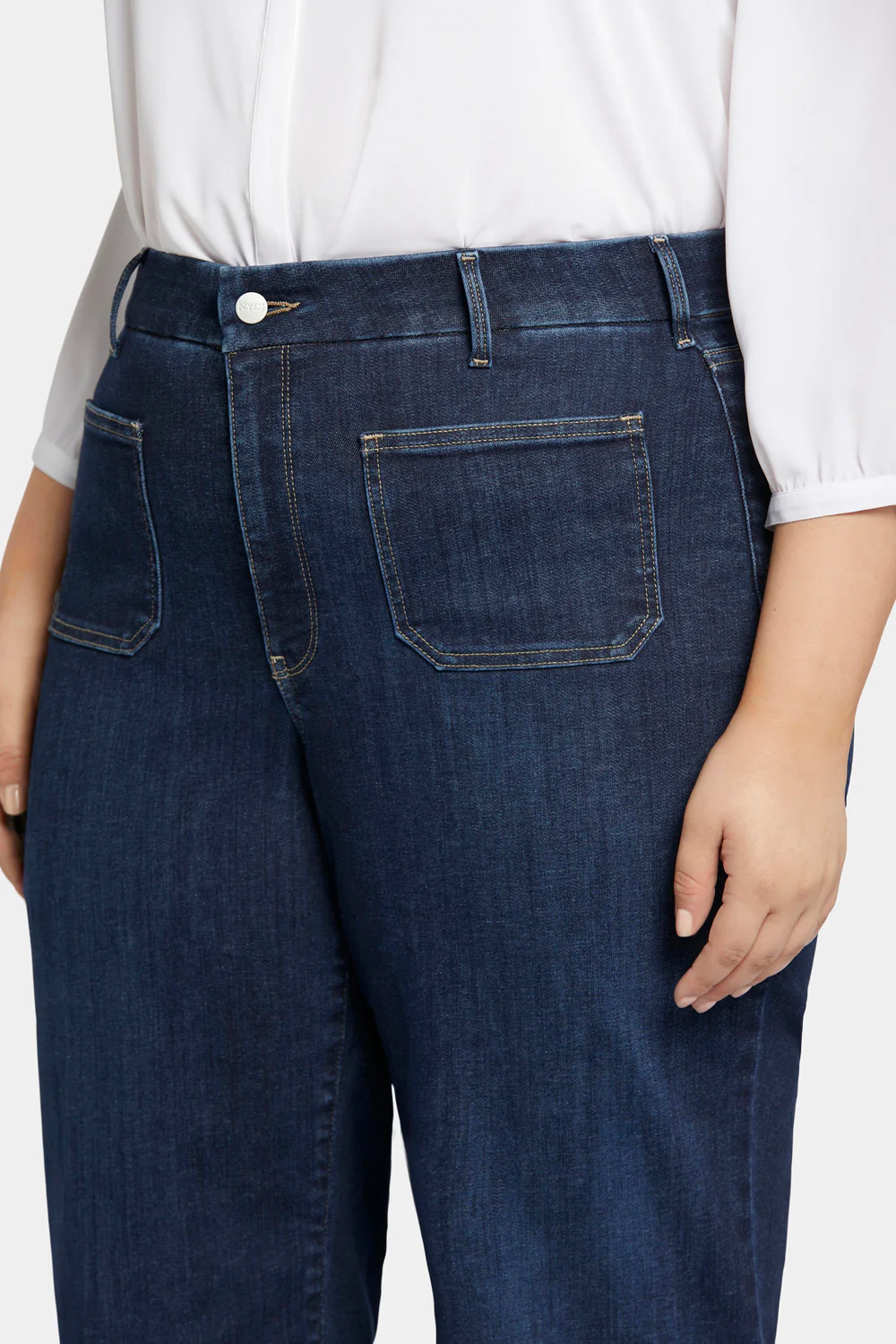 Patchie Wide Leg Capri Jeans In Plus Size - Sublime - Image 6
