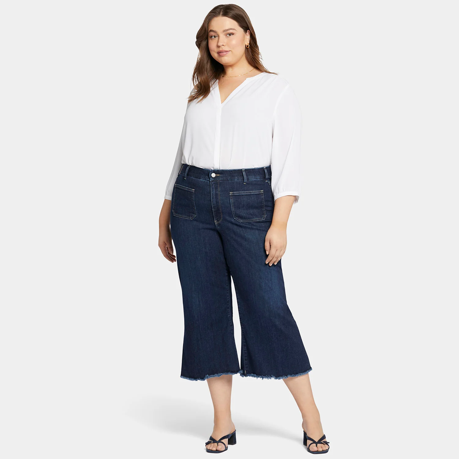 Patchie Wide Leg Capri Jeans In Plus Size - Sublime - Image 7