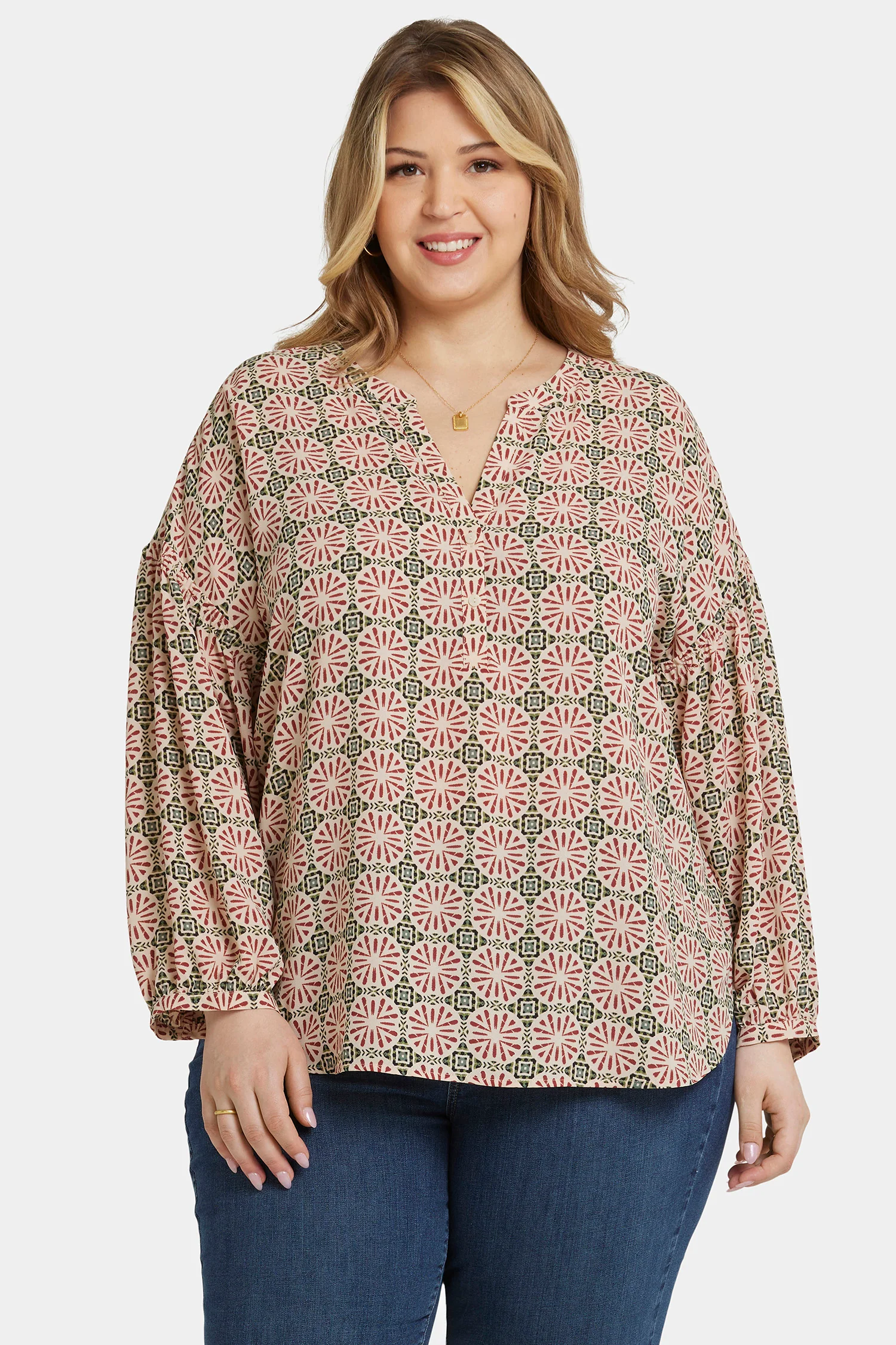 Paulina Peasant Blouse In Plus Size - Georgios Geo - Image 4