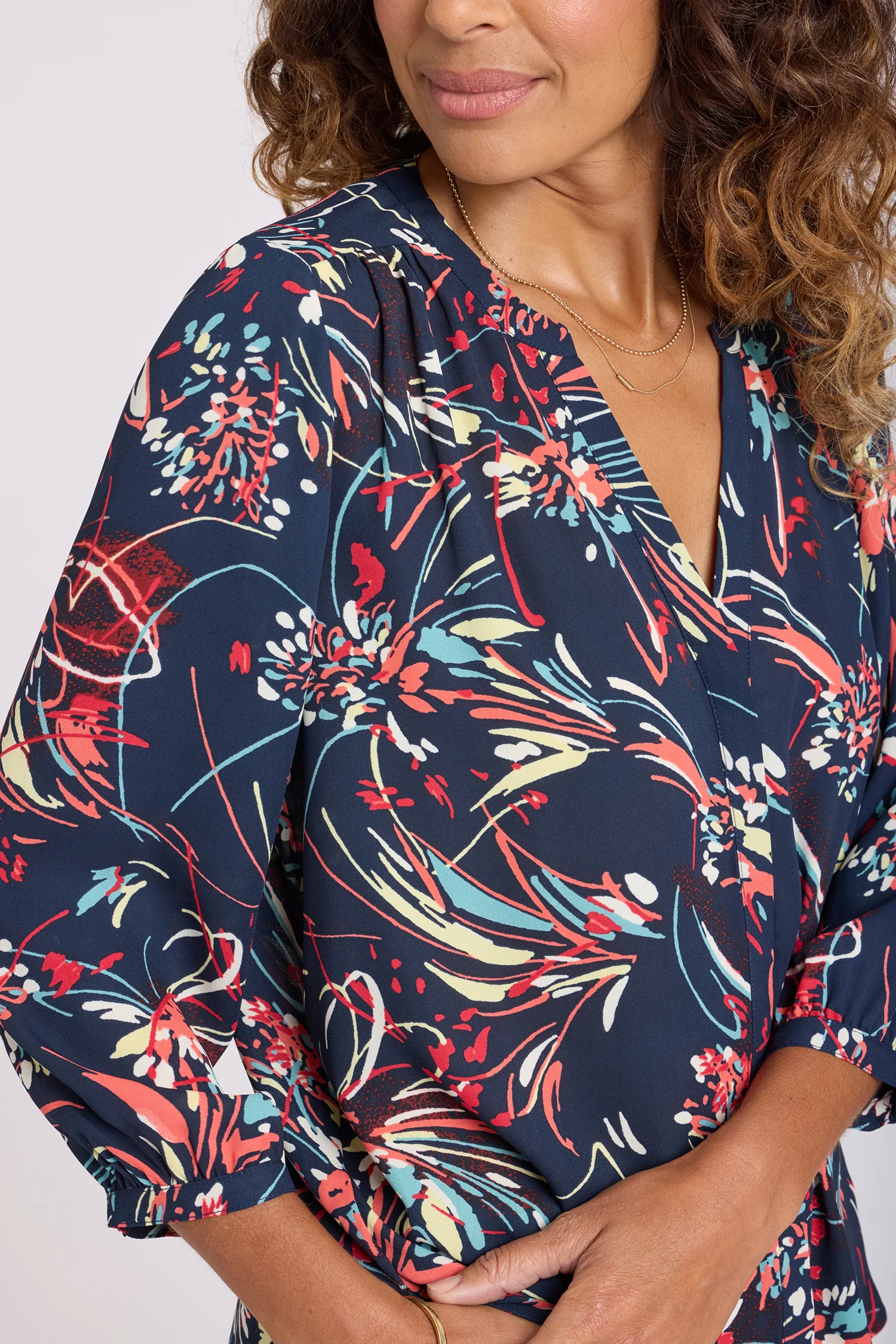 Pintuck Blouse - Blooming Potpourri - Image 2