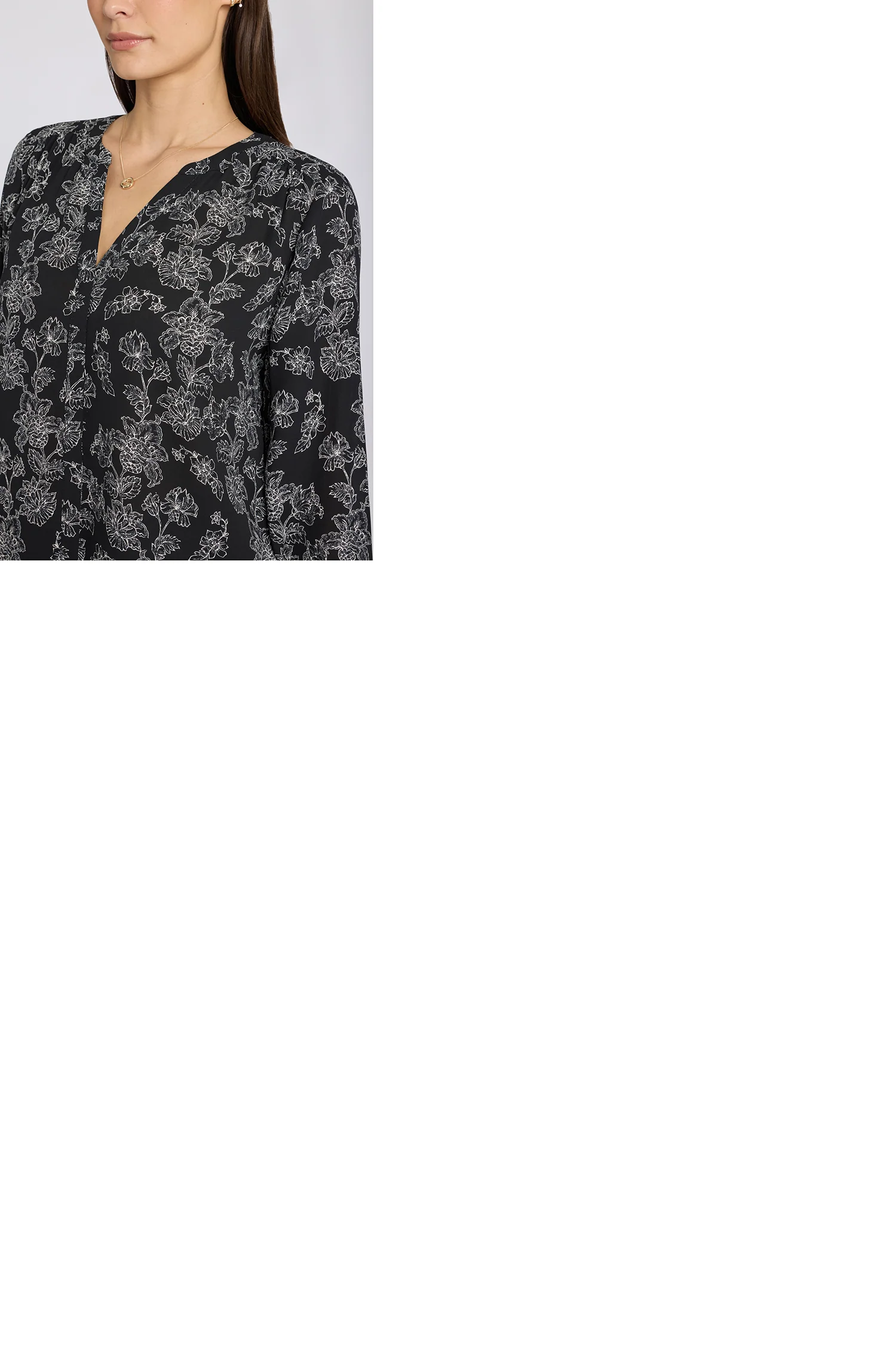Pintuck Blouse - Floralesque - Image 5