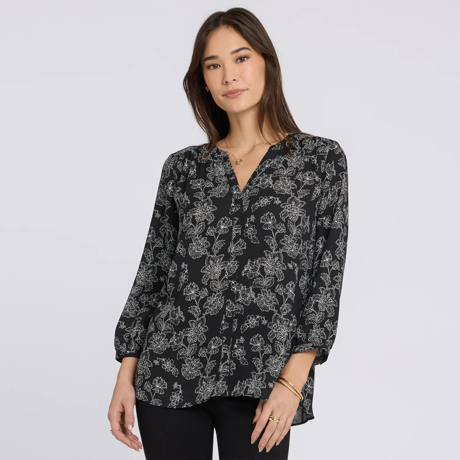 Pintuck Blouse - Floralesque - Image 7