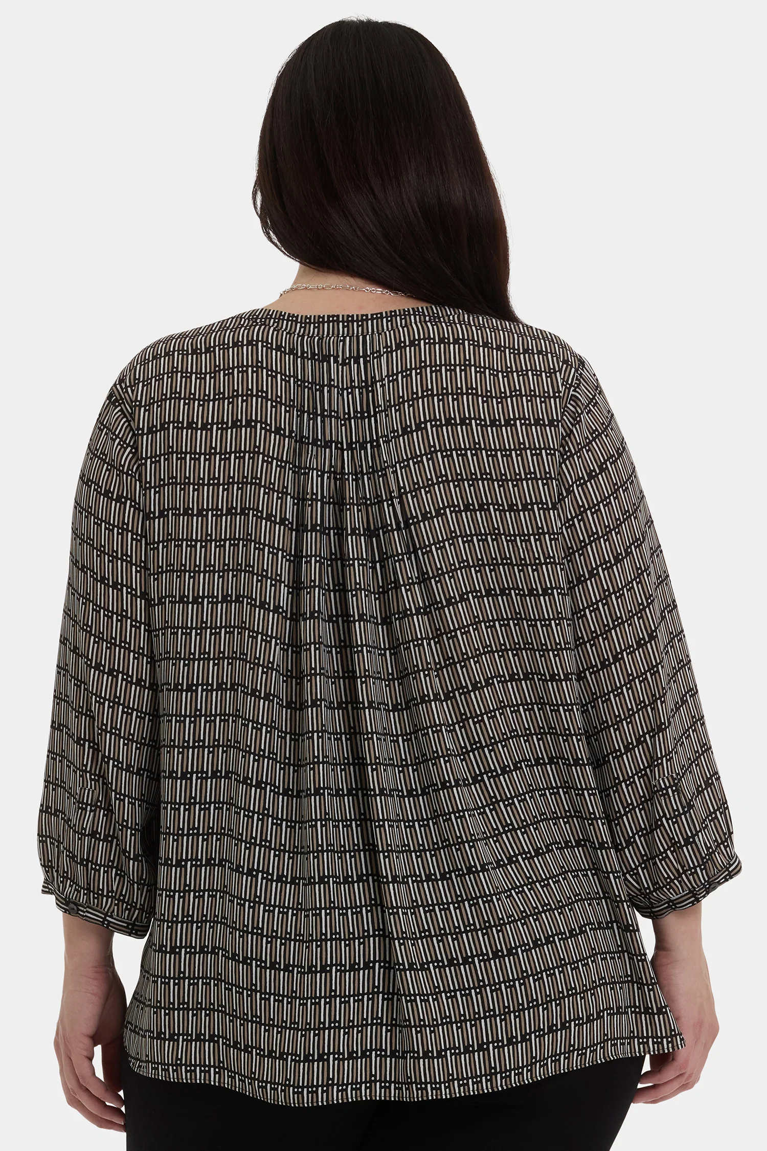 Pintuck Blouse In Plus Size - Arrieta - Image 2