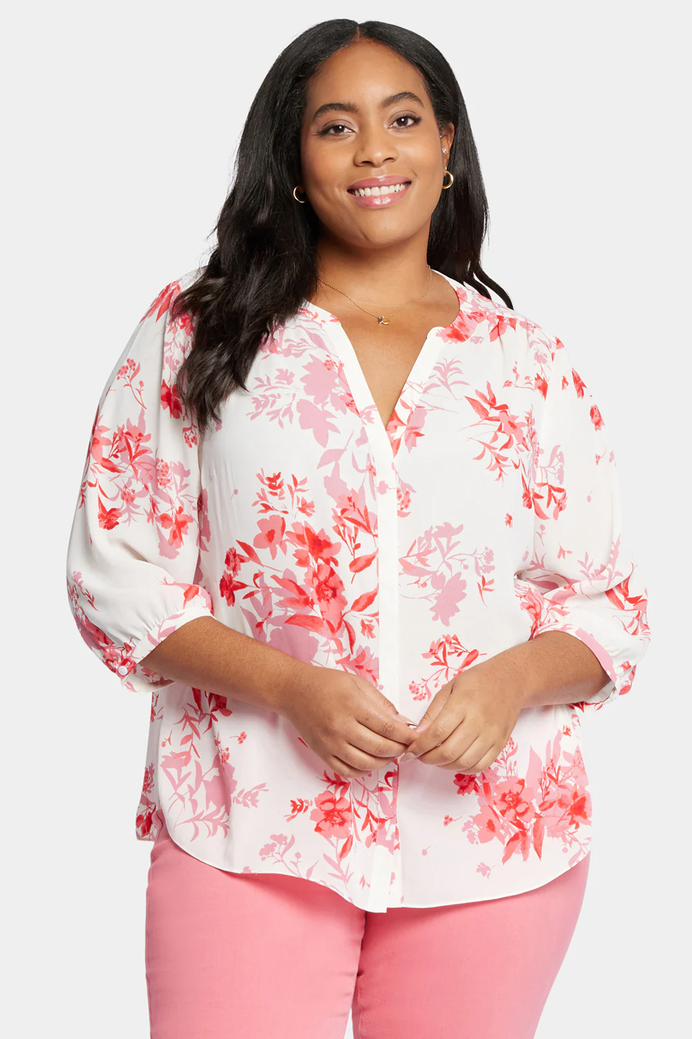 Pintuck Blouse In Plus Size - Bellarose - Image 3
