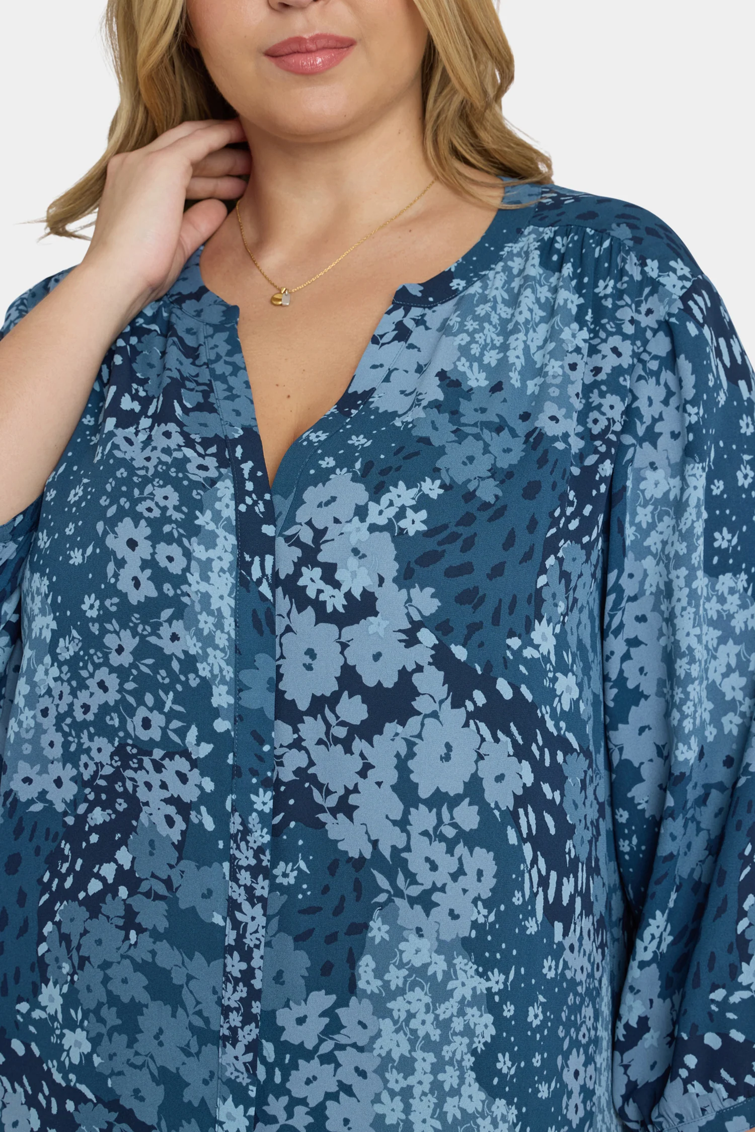 Pintuck Blouse In Plus Size - Belleville - Image 2