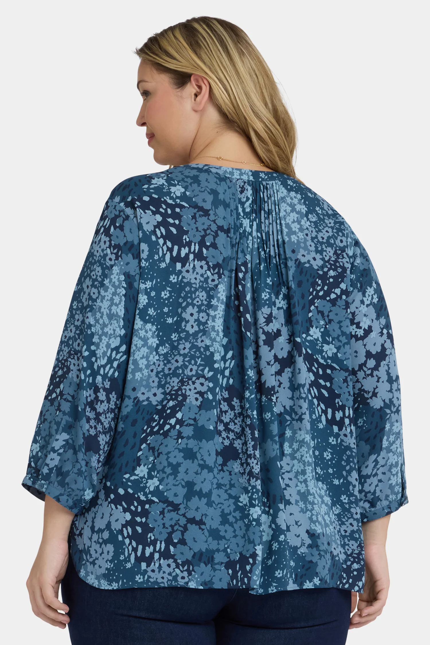 Pintuck Blouse In Plus Size - Belleville - Image 3