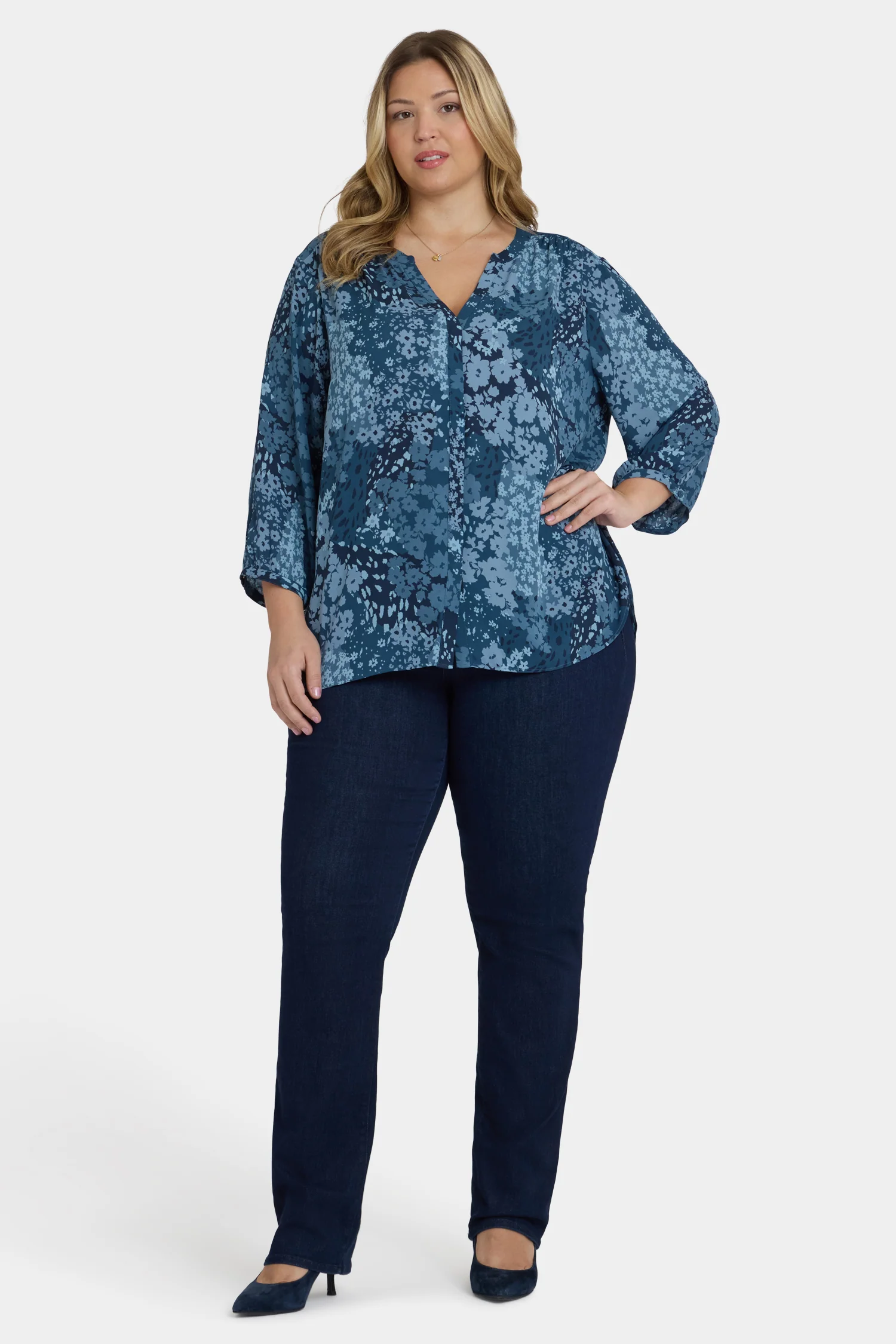Pintuck Blouse In Plus Size - Belleville - Image 5