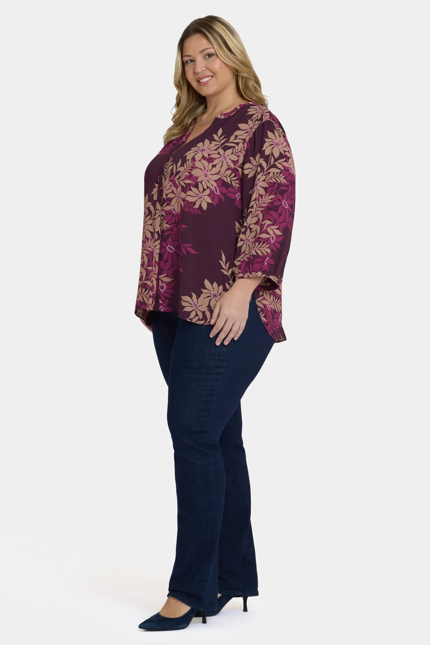 Pintuck Blouse In Plus Size - Bonne Nouvelle - Image 3