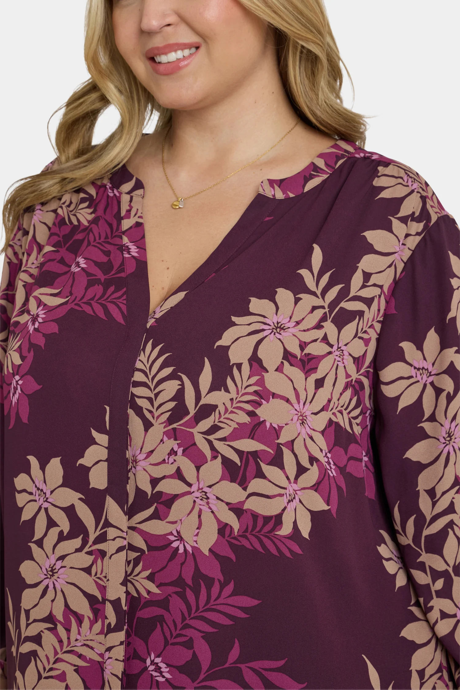 Pintuck Blouse In Plus Size - Bonne Nouvelle - Image 5