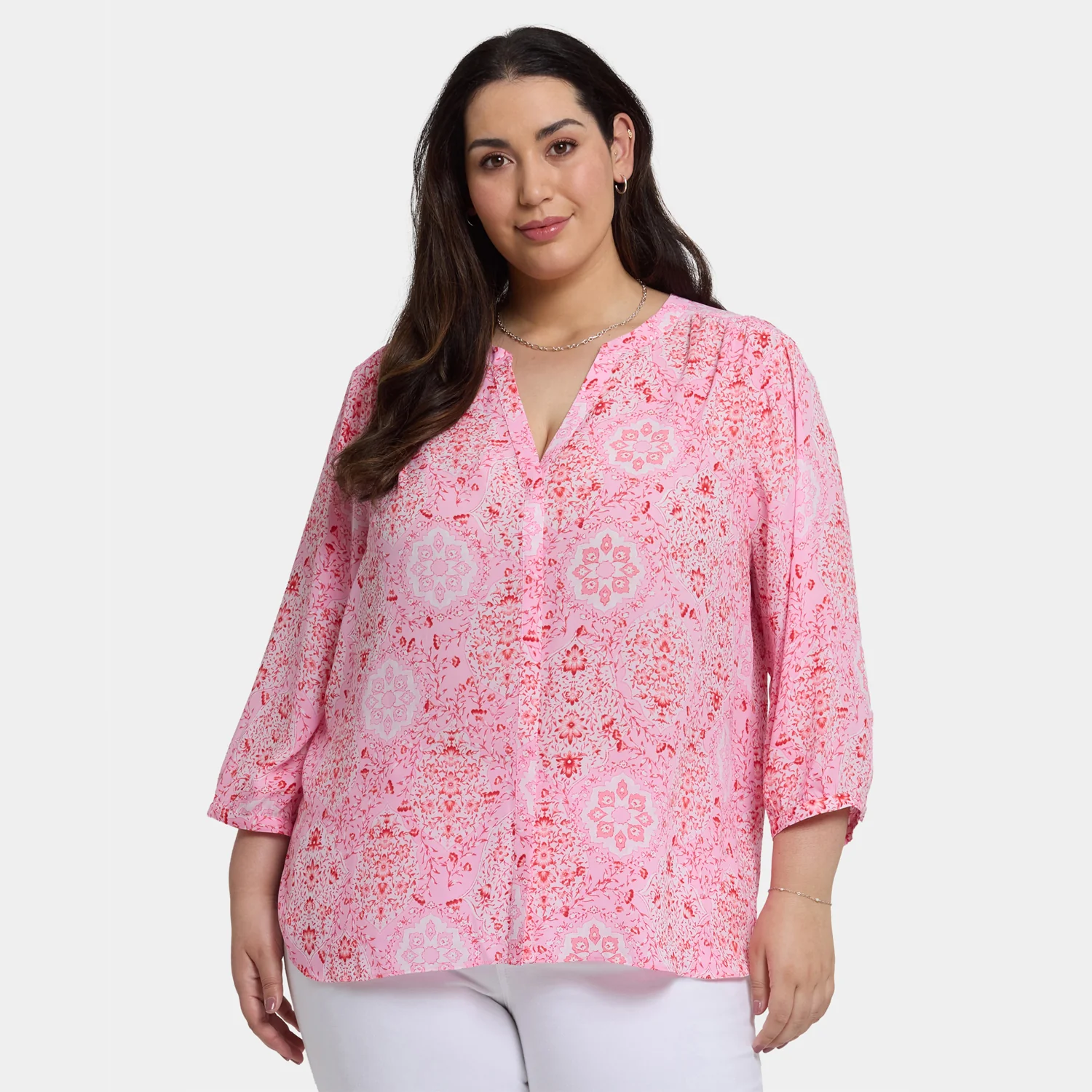 Pintuck Blouse In Plus Size - Isla Magica - Image 6