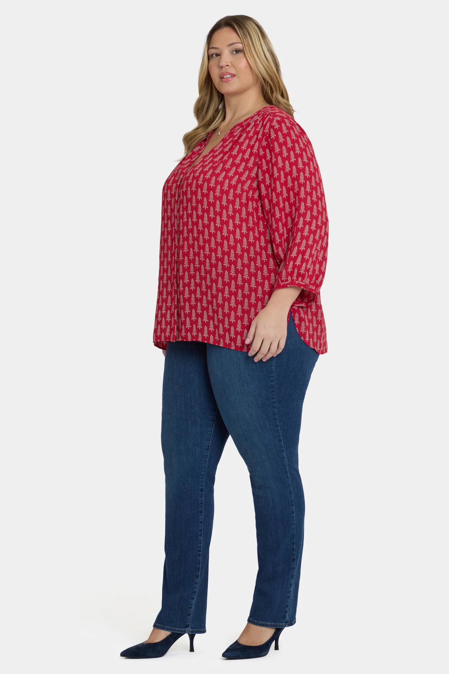 Pintuck Blouse In Plus Size - Jacqueline - Image 4