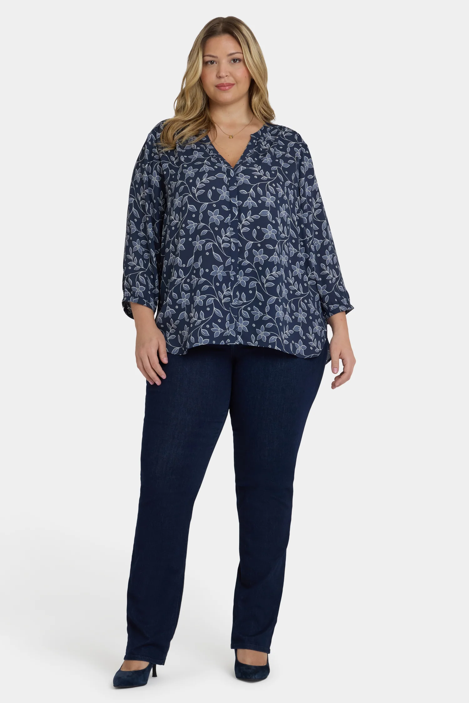 Pintuck Blouse In Plus Size - Lisette - Image 4