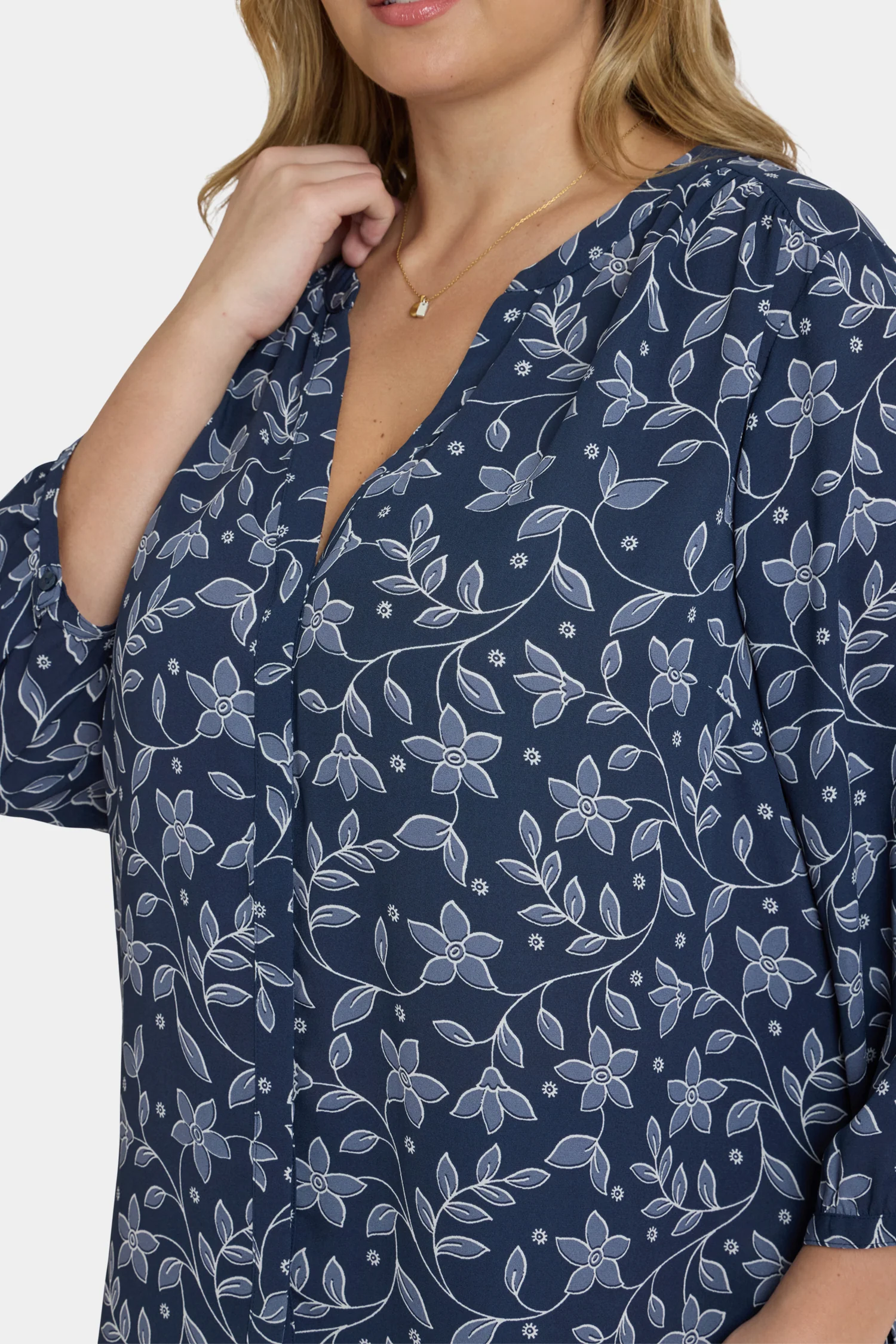 Pintuck Blouse In Plus Size - Lisette - Image 5