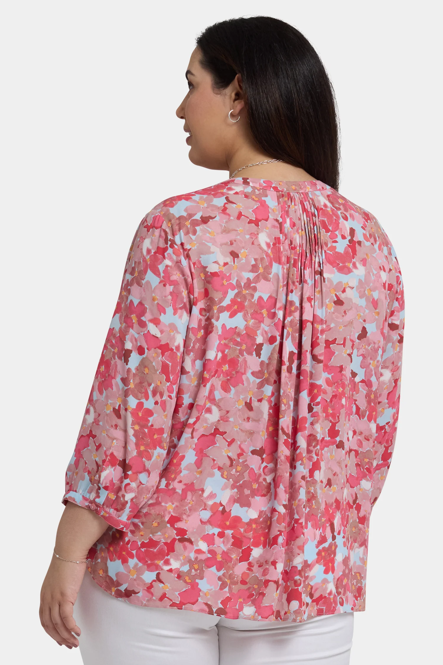Pintuck Blouse In Plus Size - Luciana - Image 2
