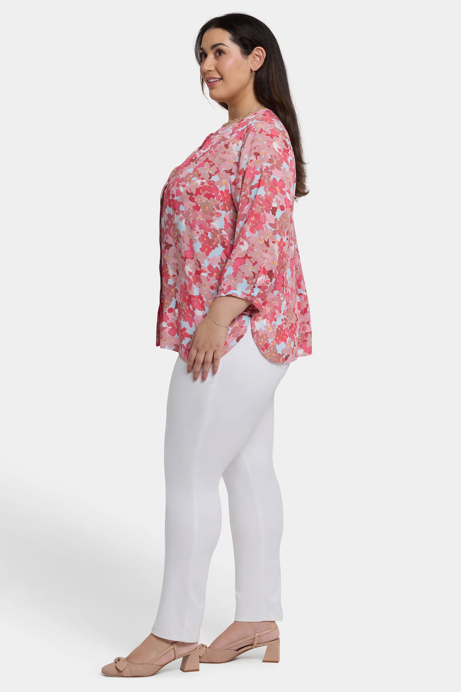 Pintuck Blouse In Plus Size - Luciana - Image 3