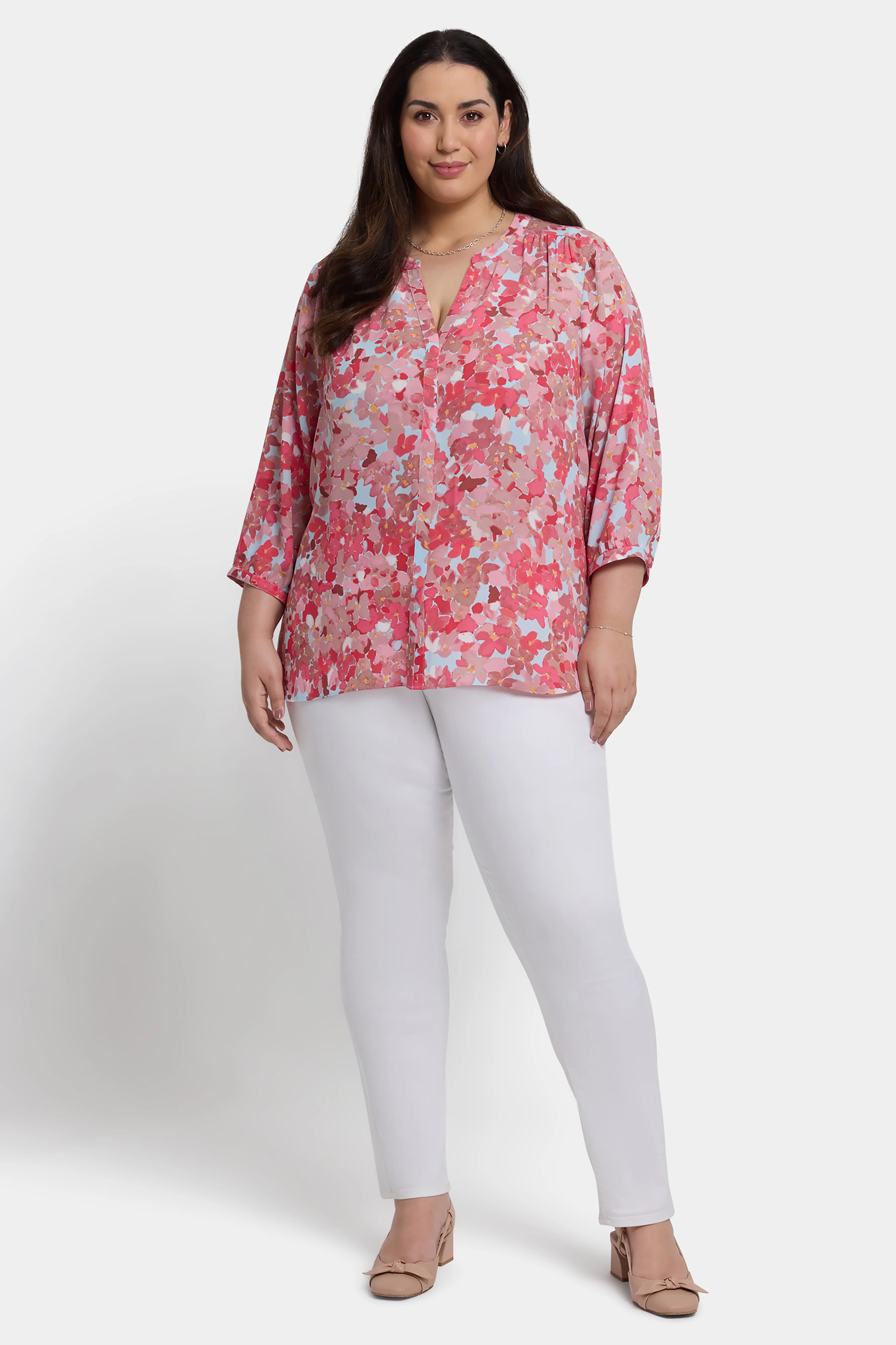 Pintuck Blouse In Plus Size - Luciana - Image 4