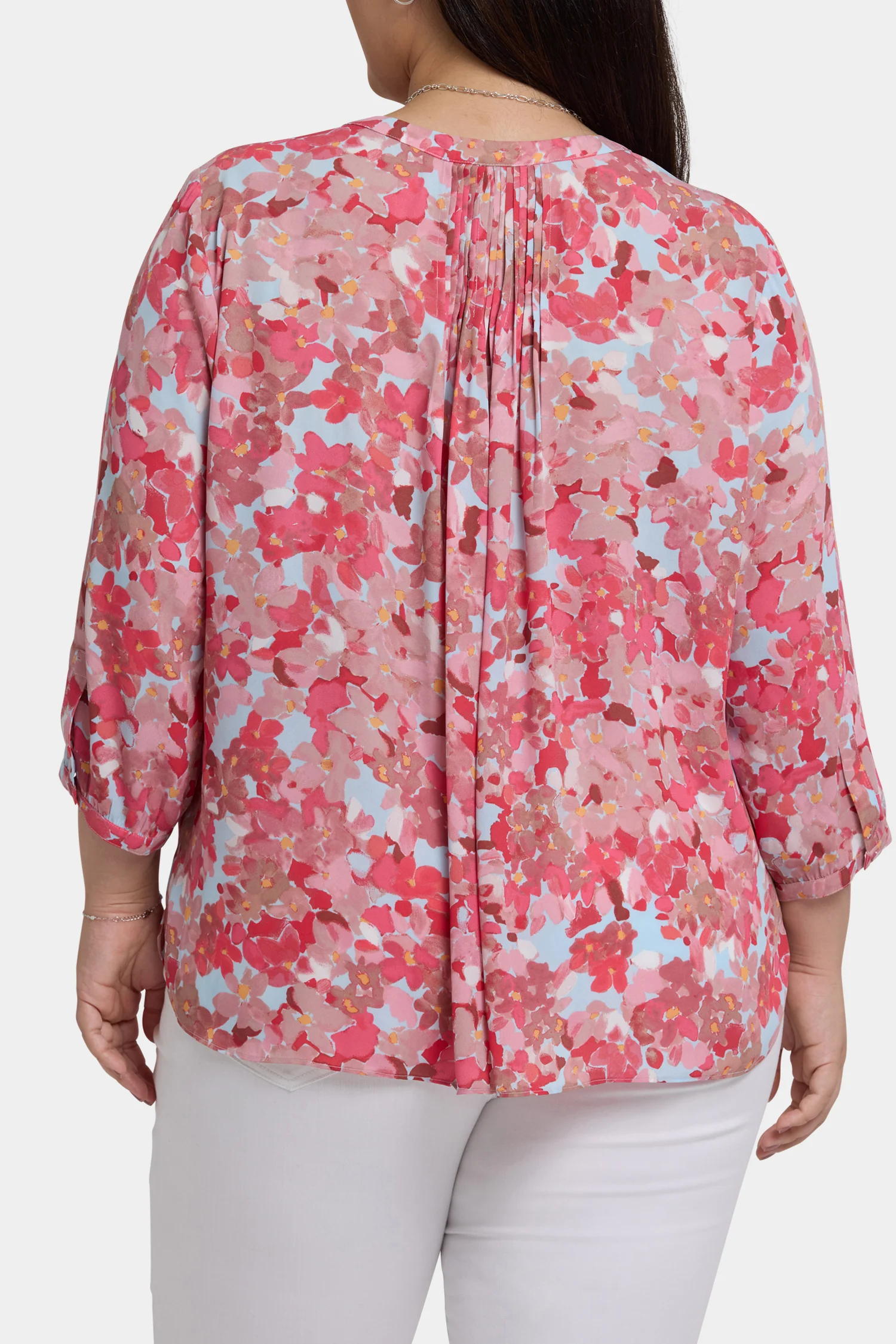 Pintuck Blouse In Plus Size - Luciana - Image 5
