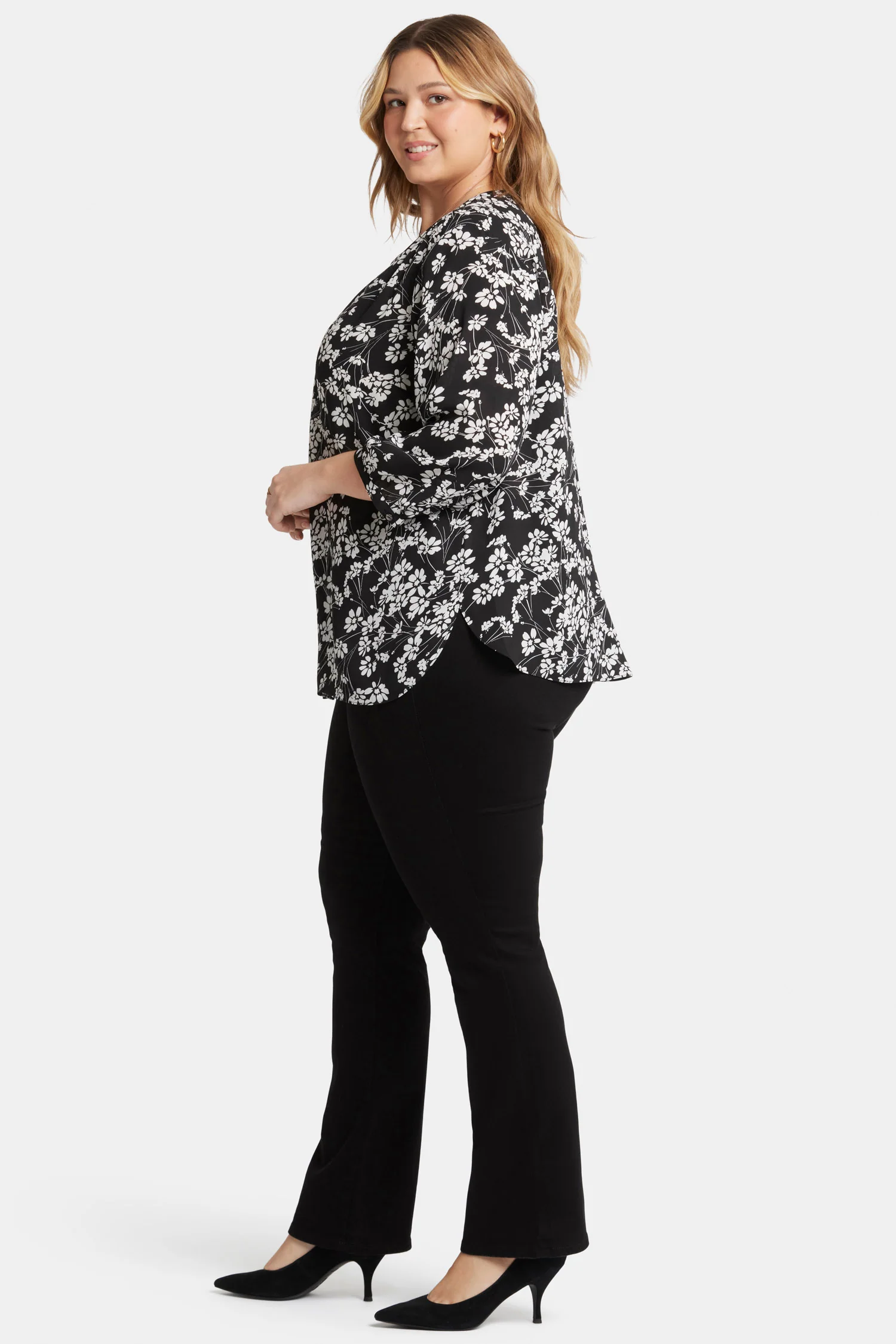 Pintuck Blouse In Plus Size - Stefania - Image 3