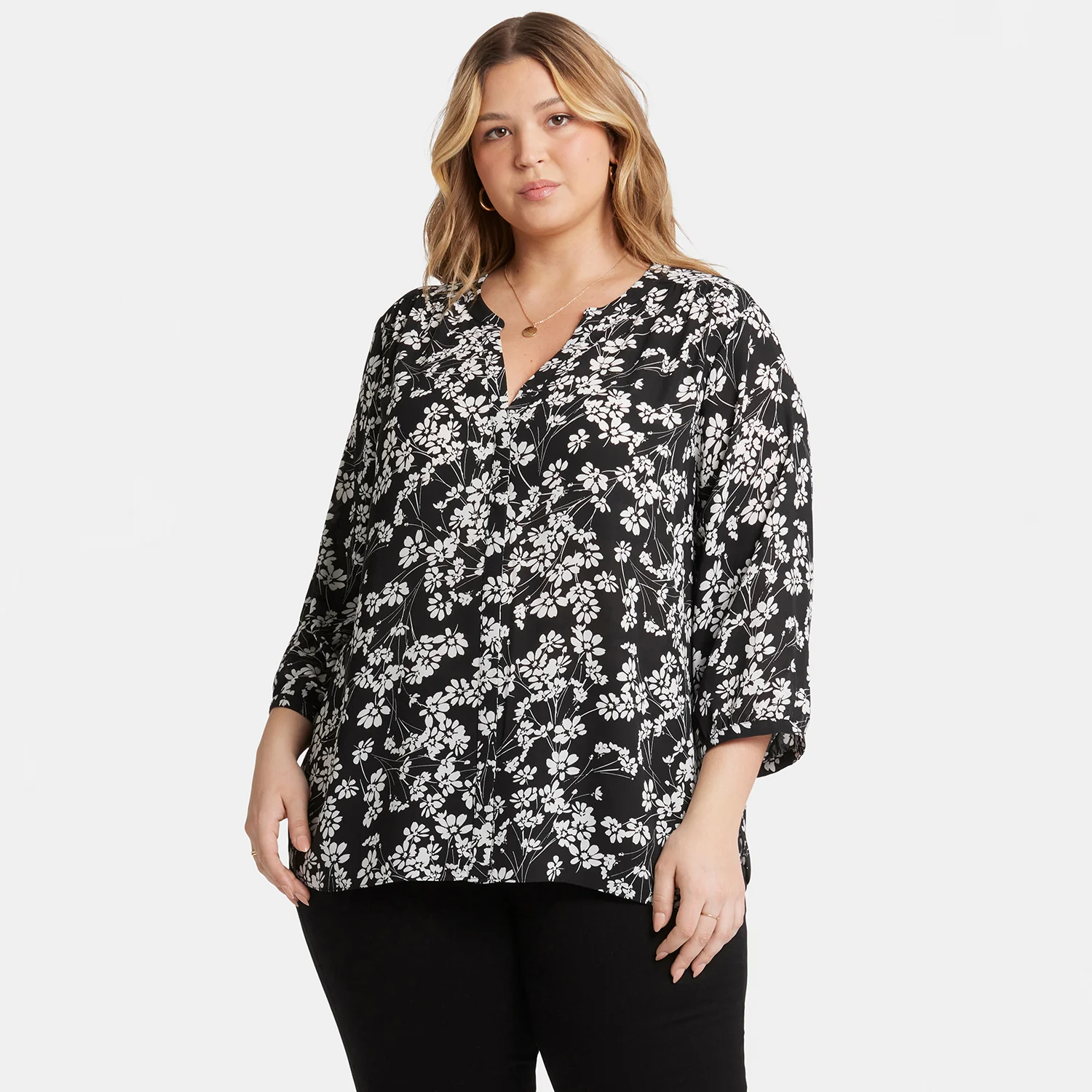 Pintuck Blouse In Plus Size - Stefania - Image 7