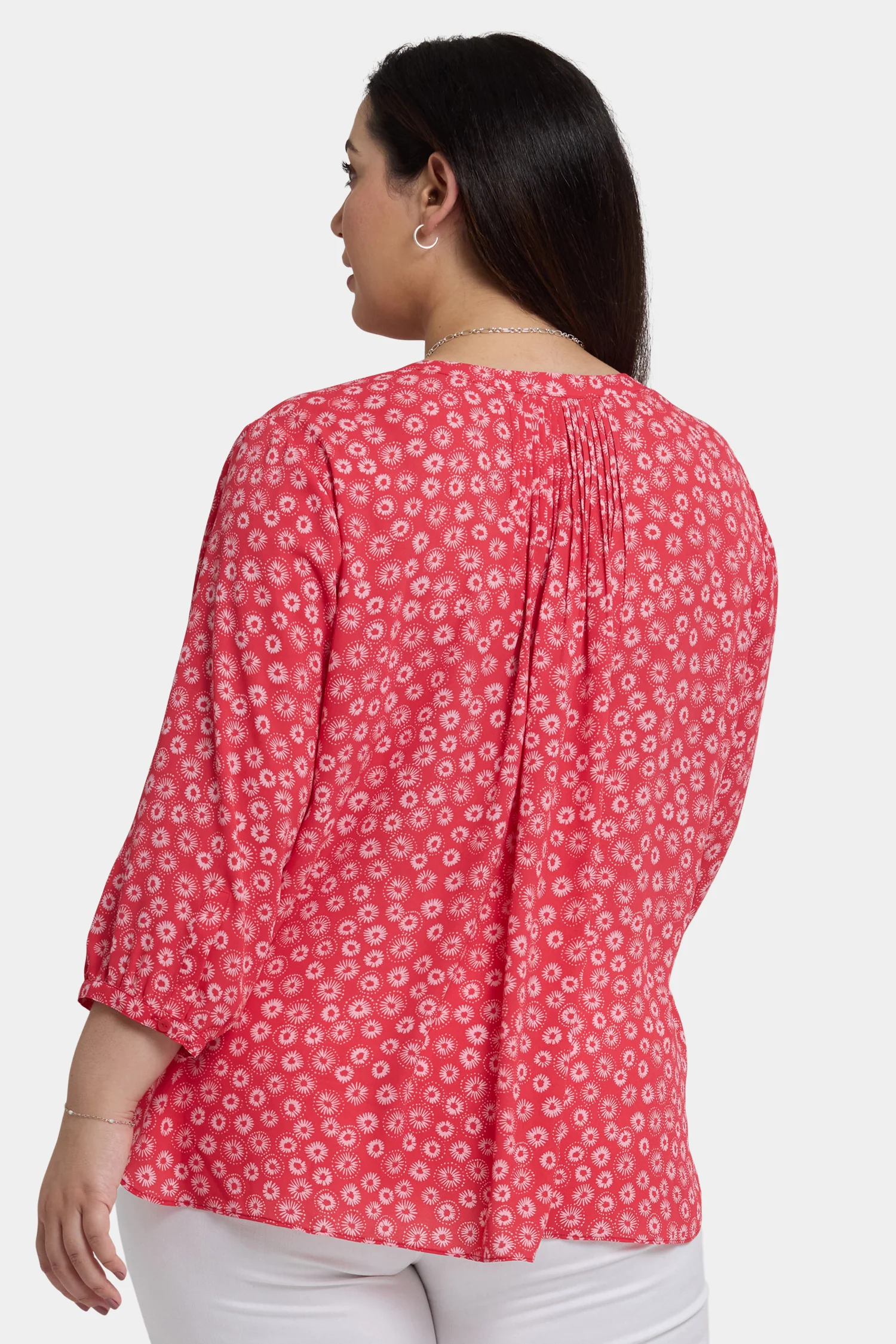 Pintuck Blouse In Plus Size - Teresita - Image 2