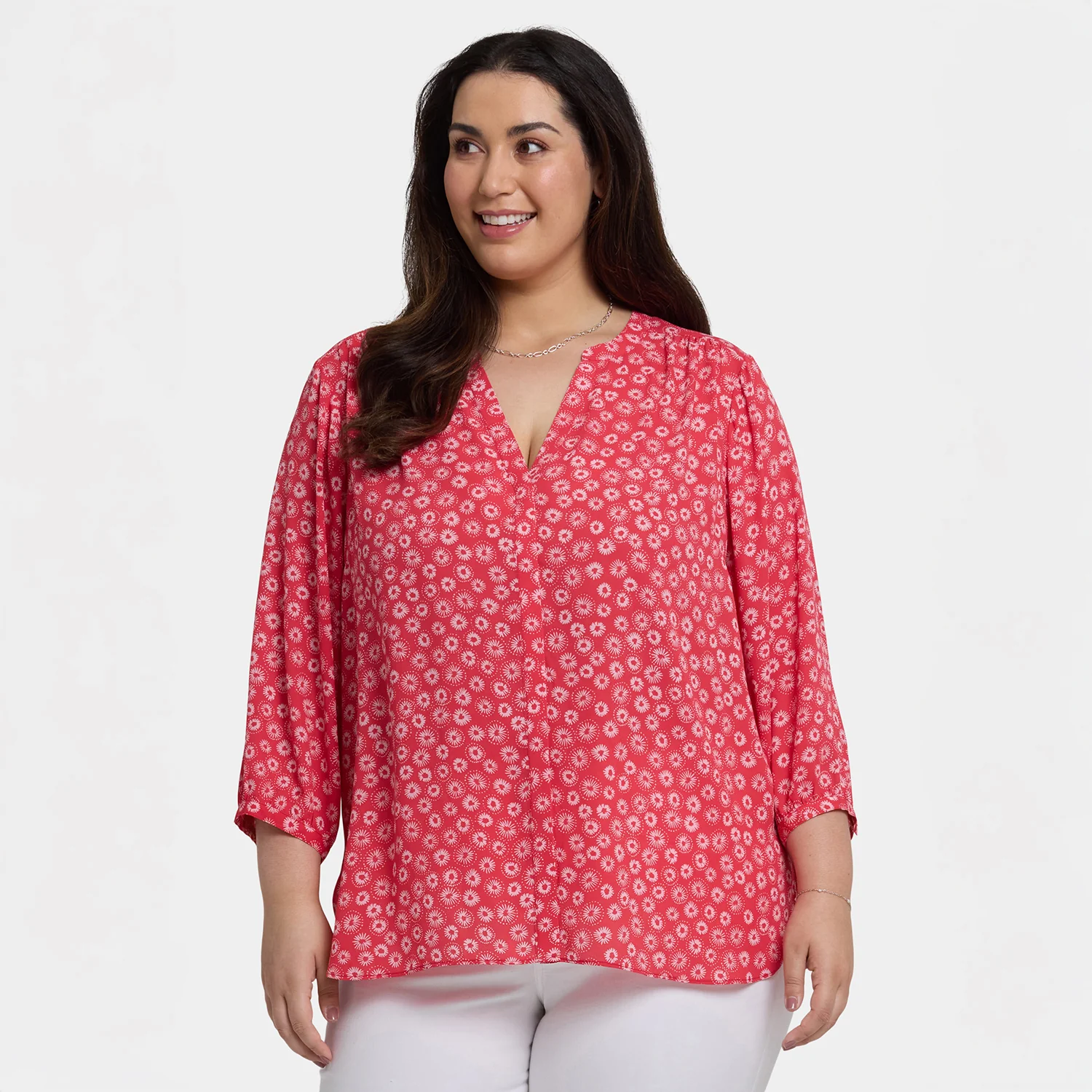 Pintuck Blouse In Plus Size - Teresita - Image 6