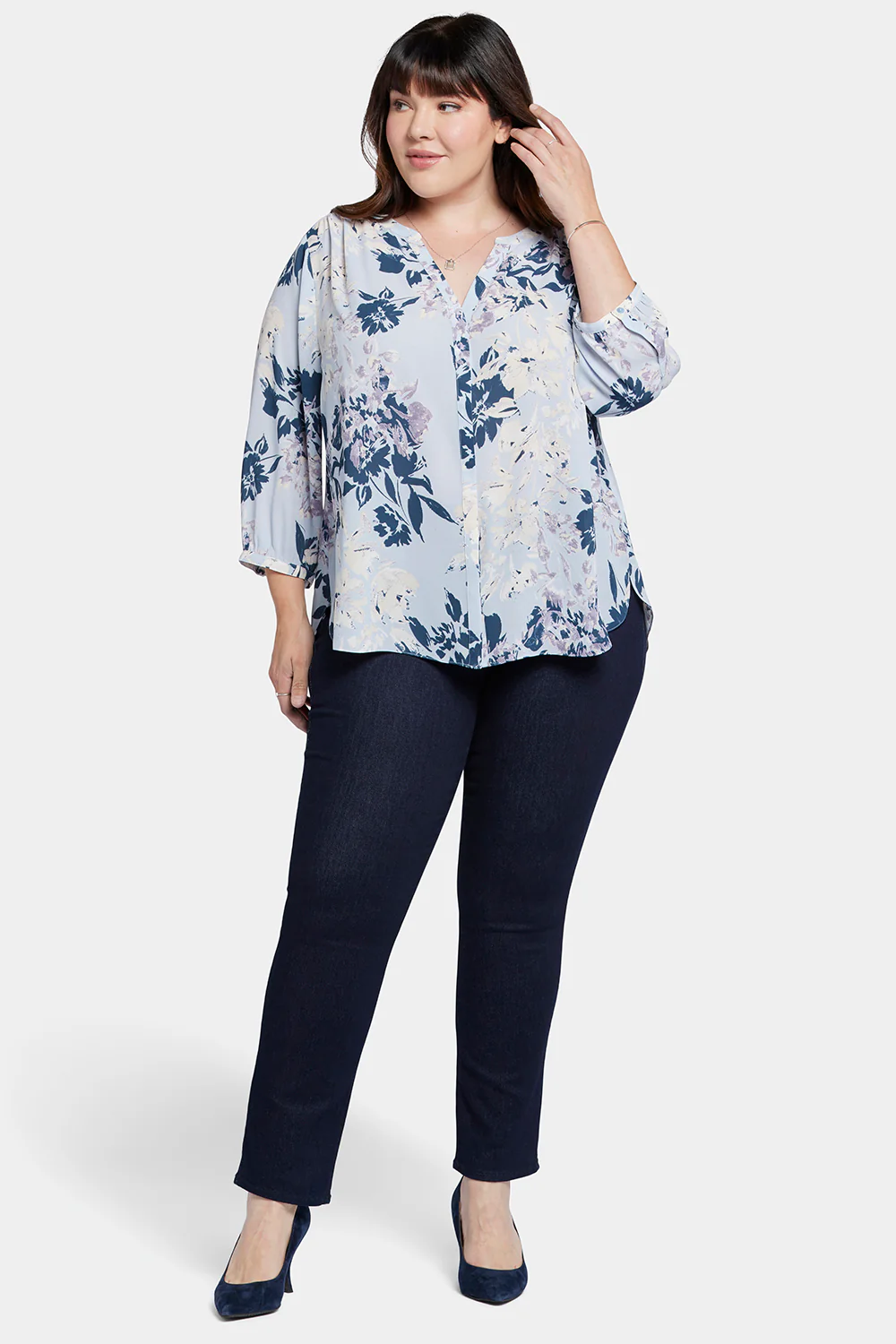 Pintuck Blouse In Plus Size - Valley Faire - Image 5
