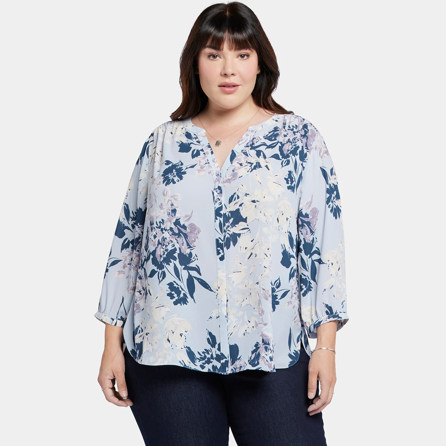 Pintuck Blouse In Plus Size - Valley Faire - Image 7