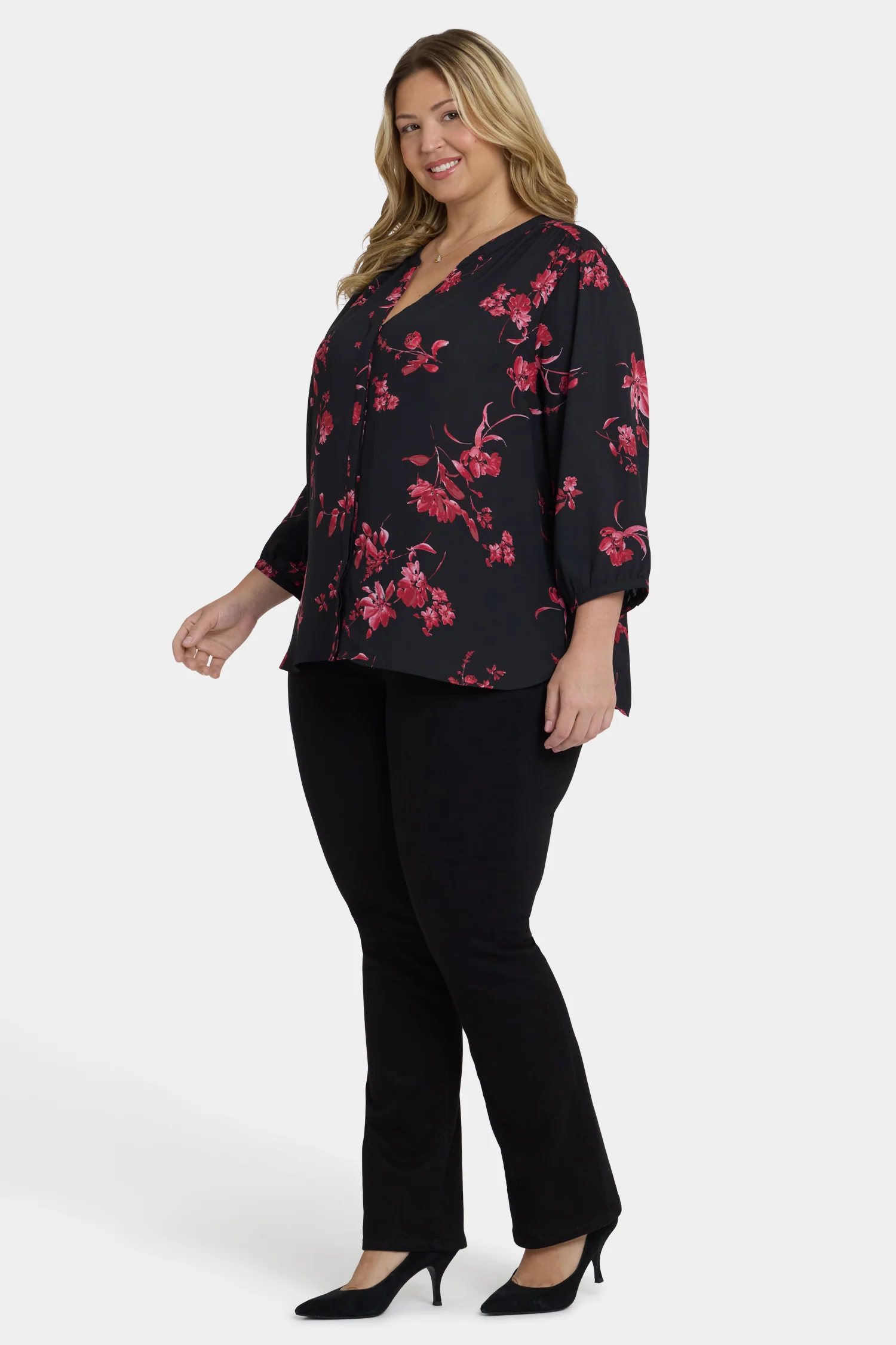 Pintuck Blouse In Plus Size - Vivienne - Image 3