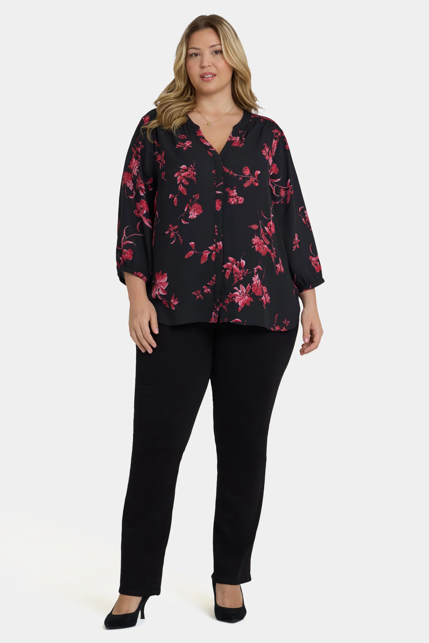 Pintuck Blouse In Plus Size - Vivienne - Image 4
