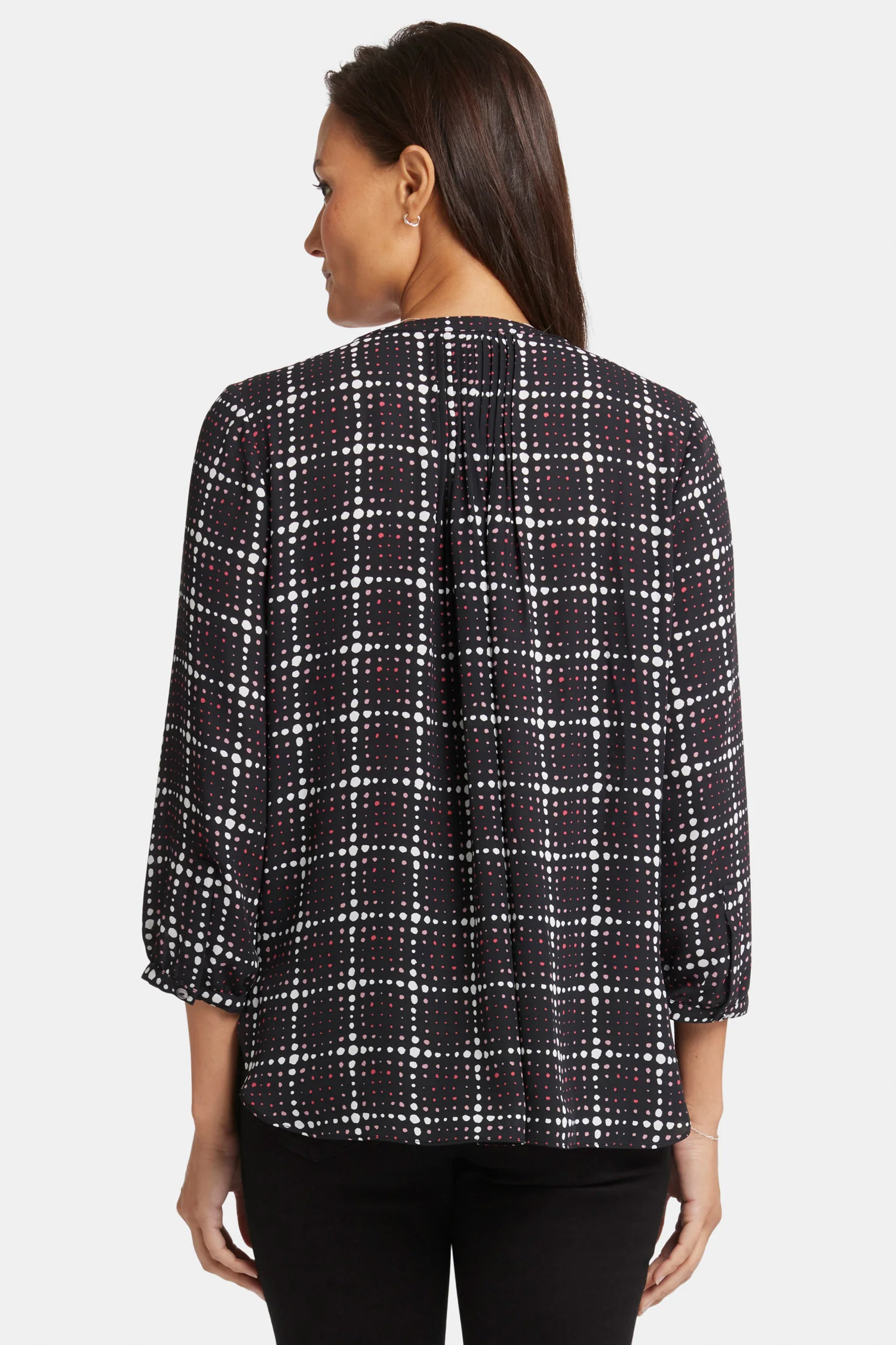 Pintuck Blouse - Lattice Dots - Image 2
