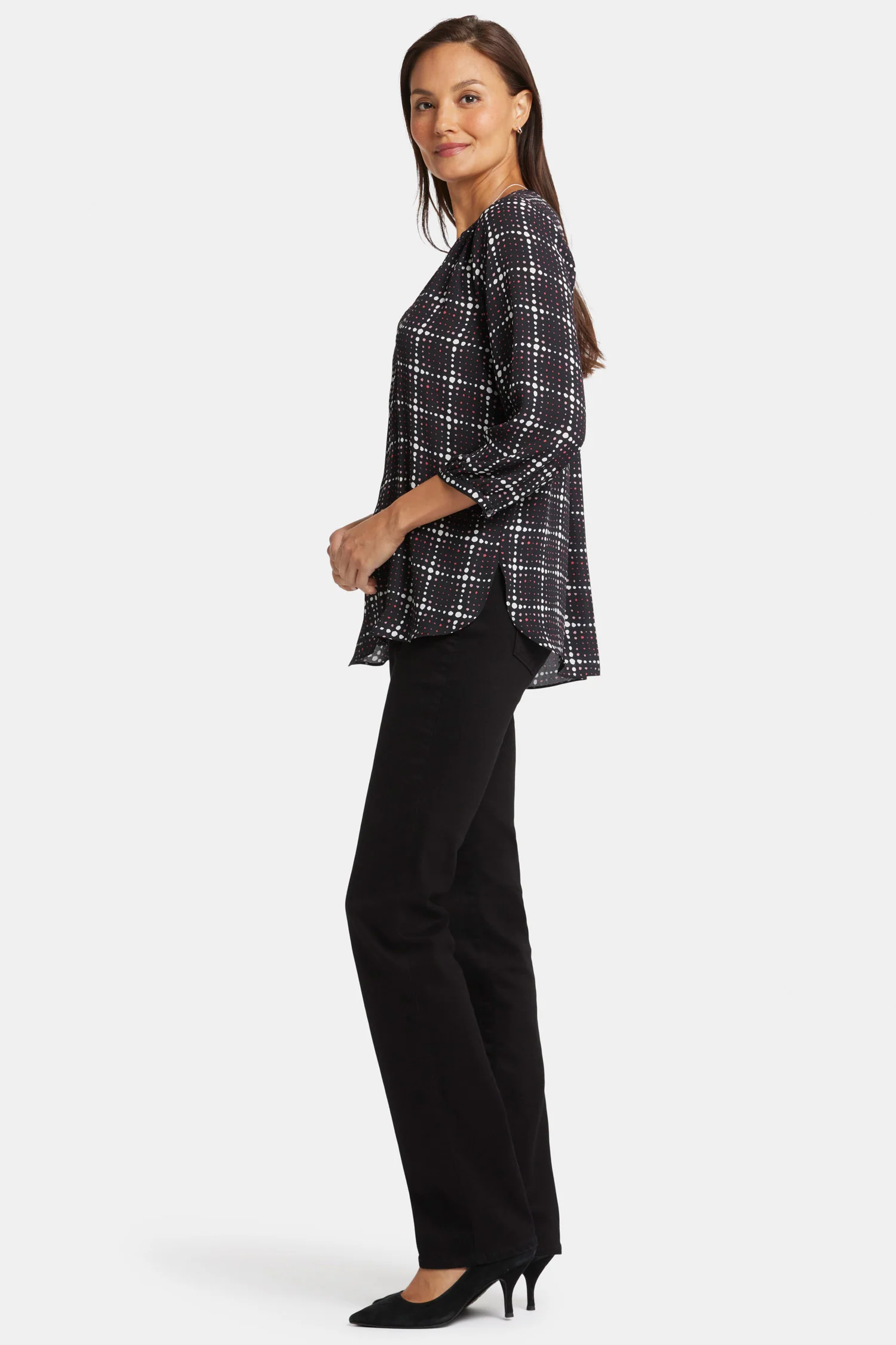 Pintuck Blouse - Lattice Dots - Image 3