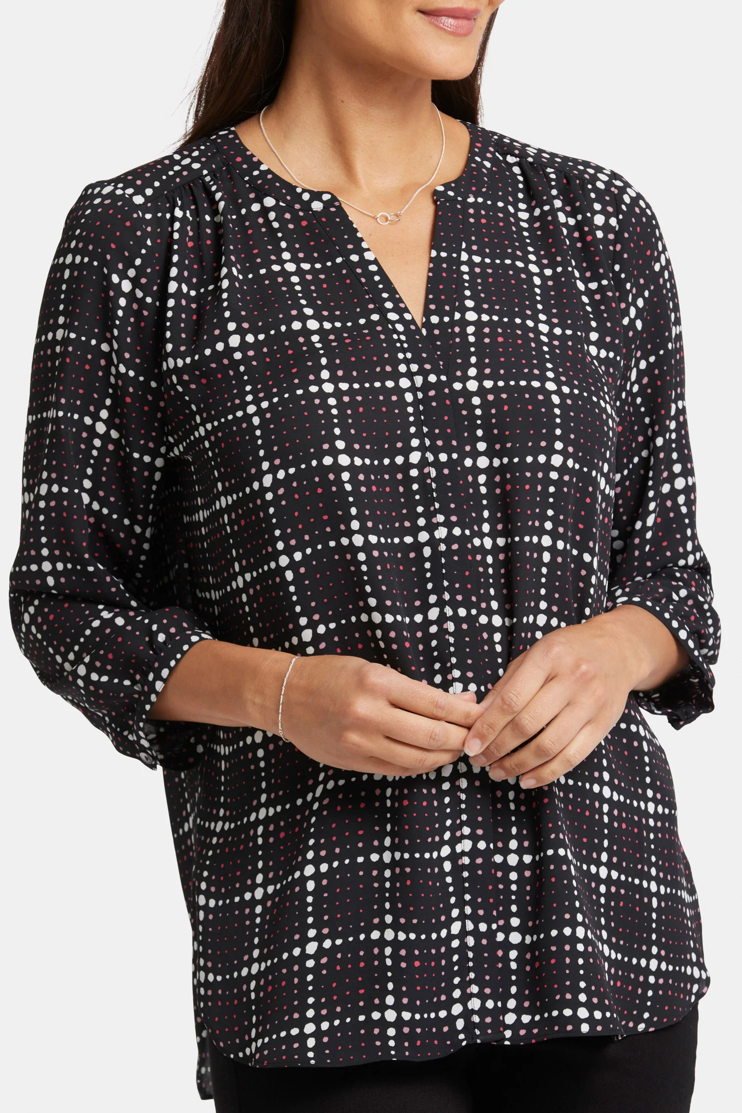Pintuck Blouse - Lattice Dots - Image 6