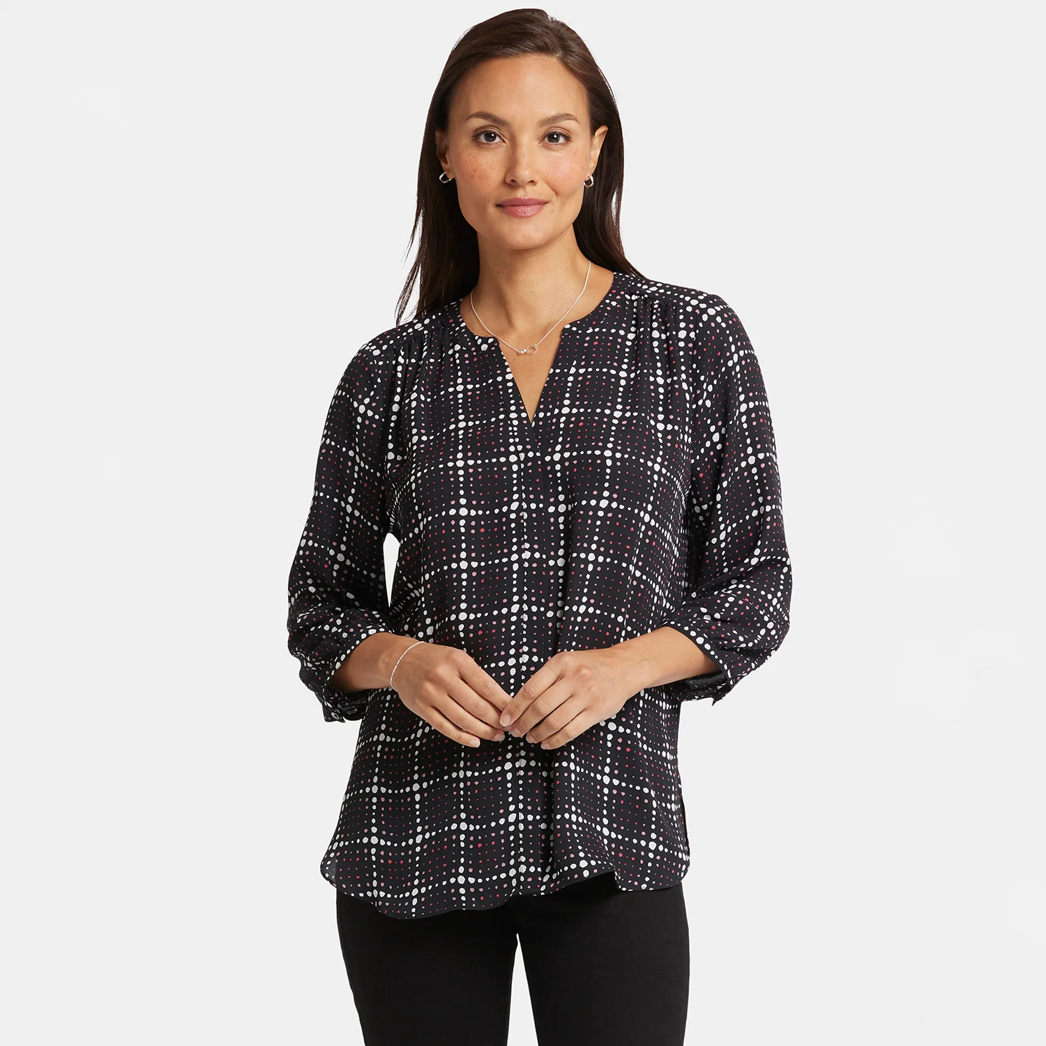 Pintuck Blouse - Lattice Dots - Image 7
