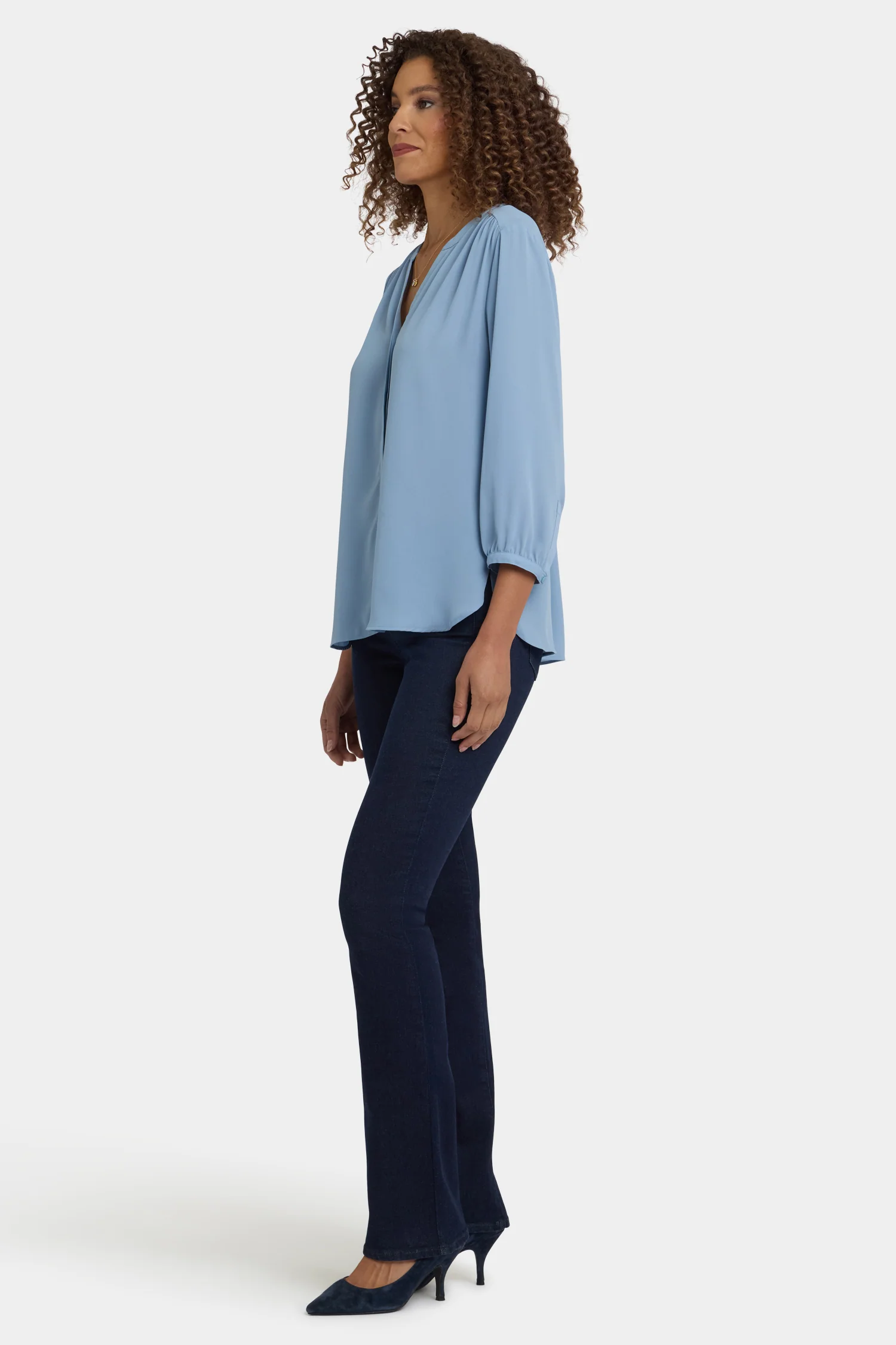 Pintuck Blouse - Mountain Spring - Image 4