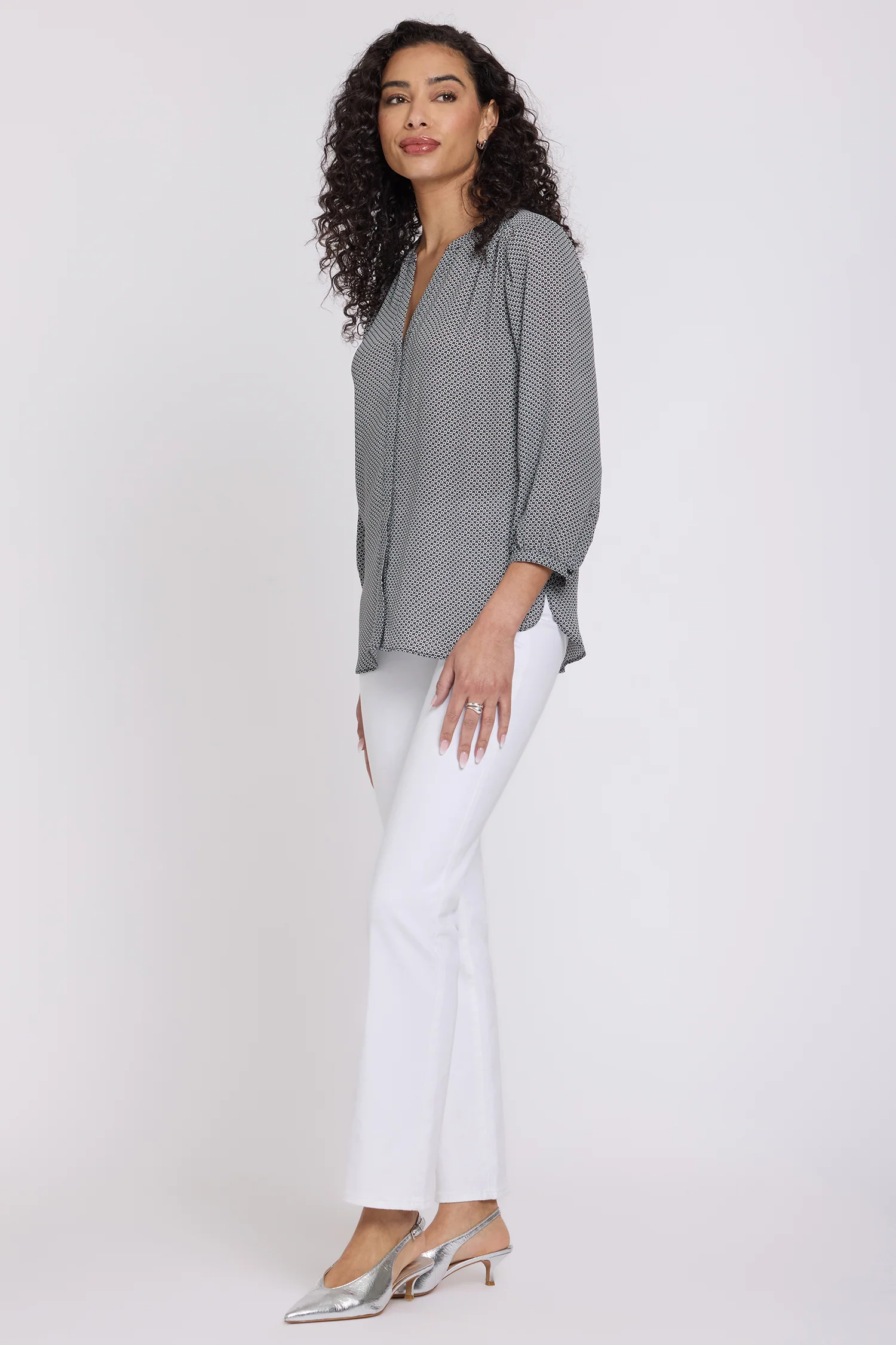 Pintuck Blouse - Night Daisy - Image 3