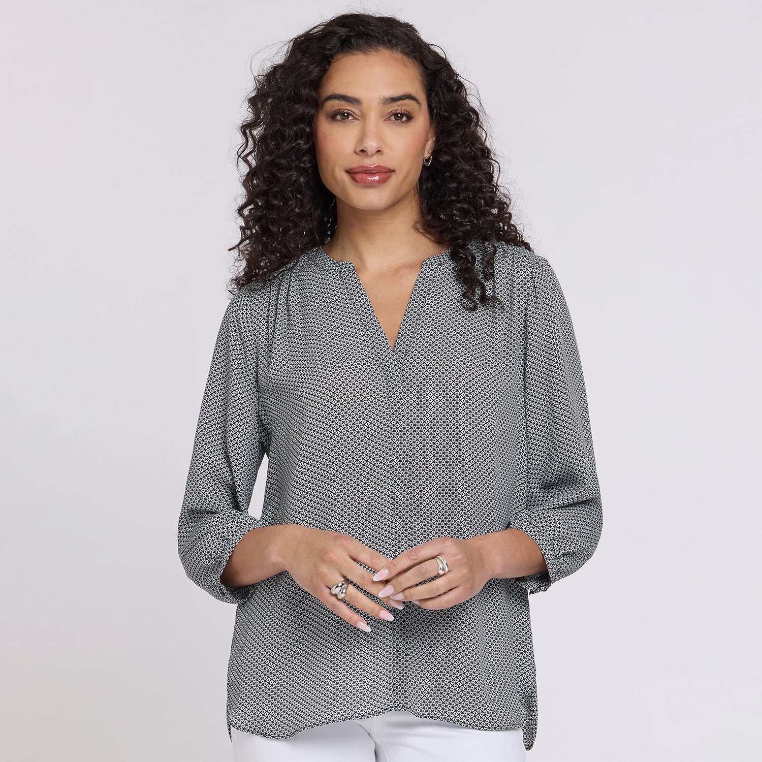 Pintuck Blouse - Night Daisy - Image 6