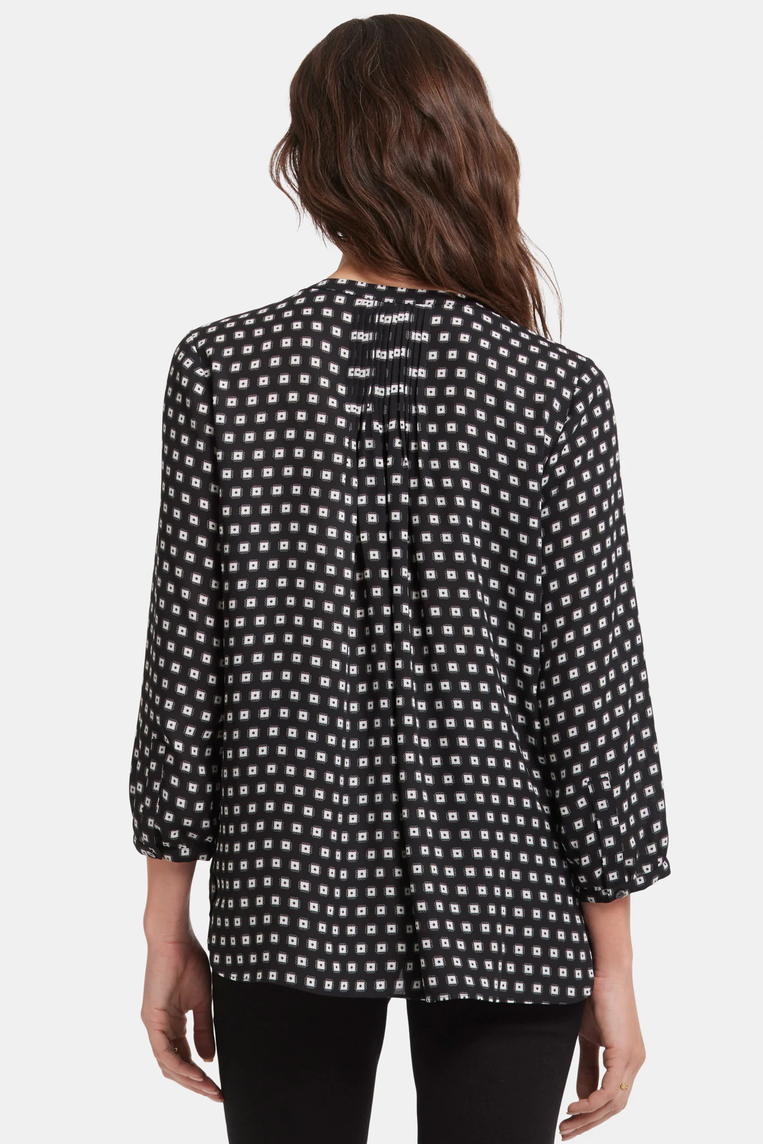 Pintuck Blouse - Pearl Medallion - Image 2