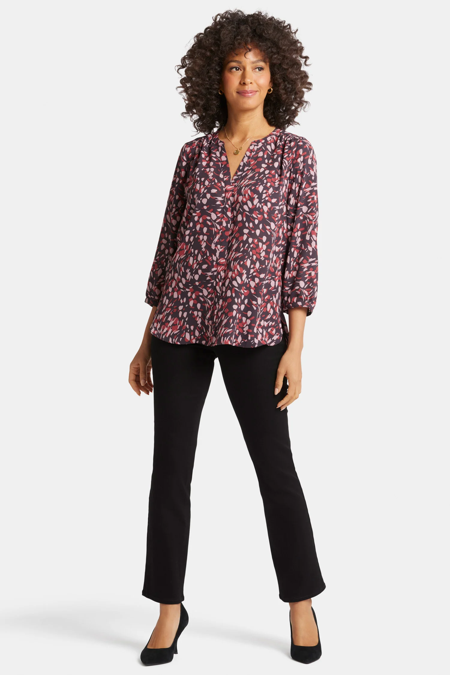 Pintuck Blouse - Perla Plum - Image 6