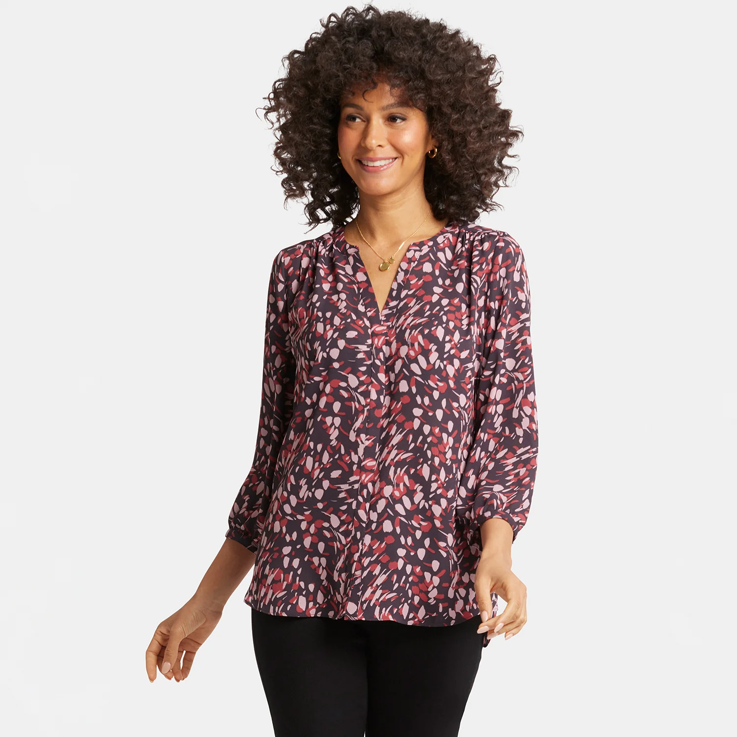Pintuck Blouse - Perla Plum - Image 7