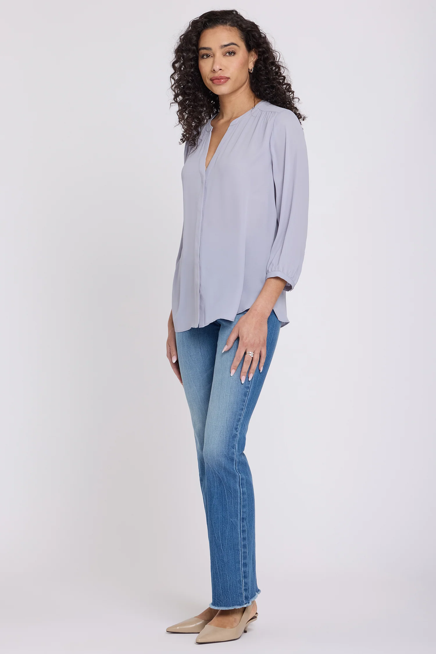Pintuck Blouse - Vintage Lavender - Image 3